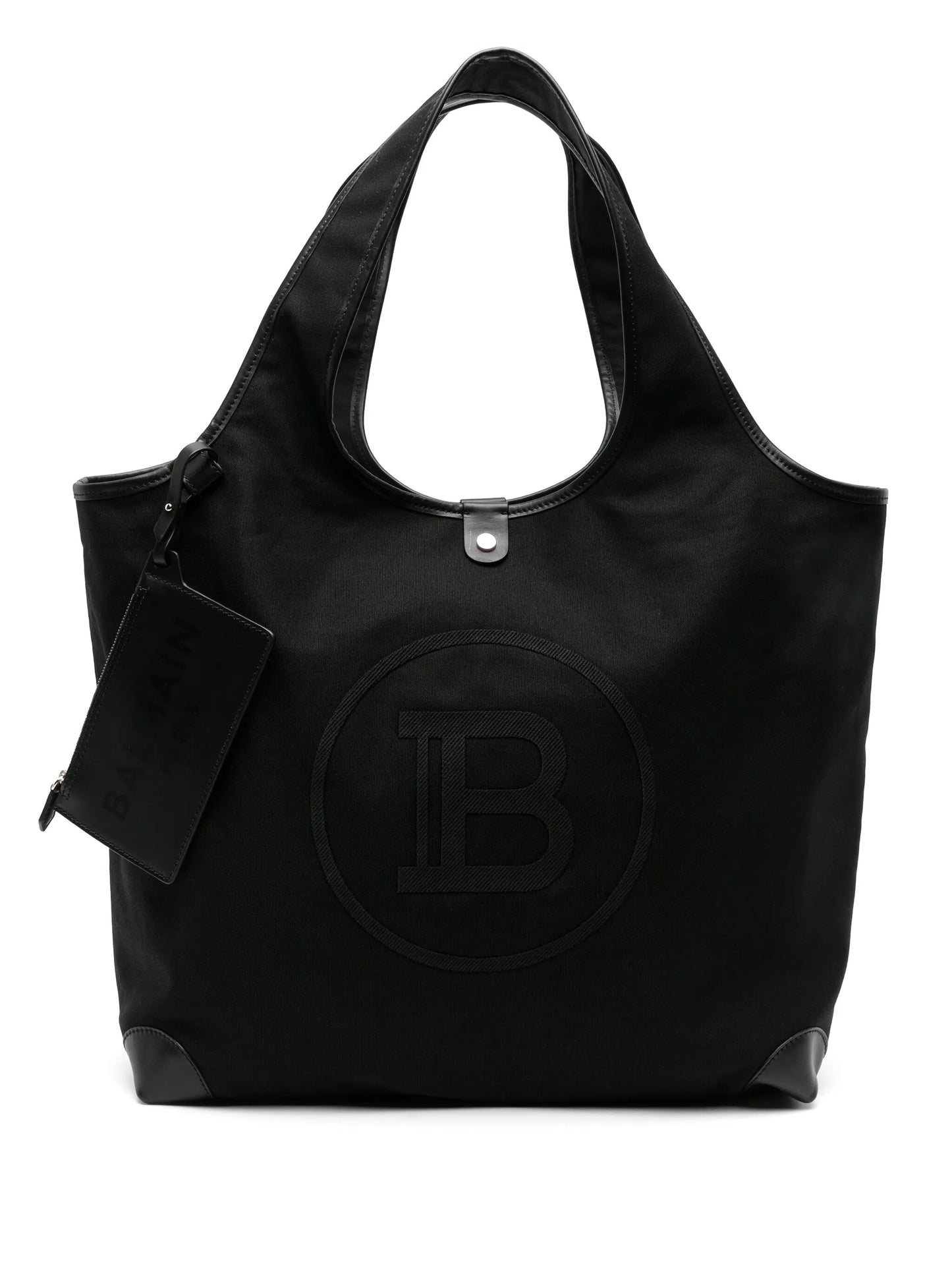 logo-embroidered cotton tote bag