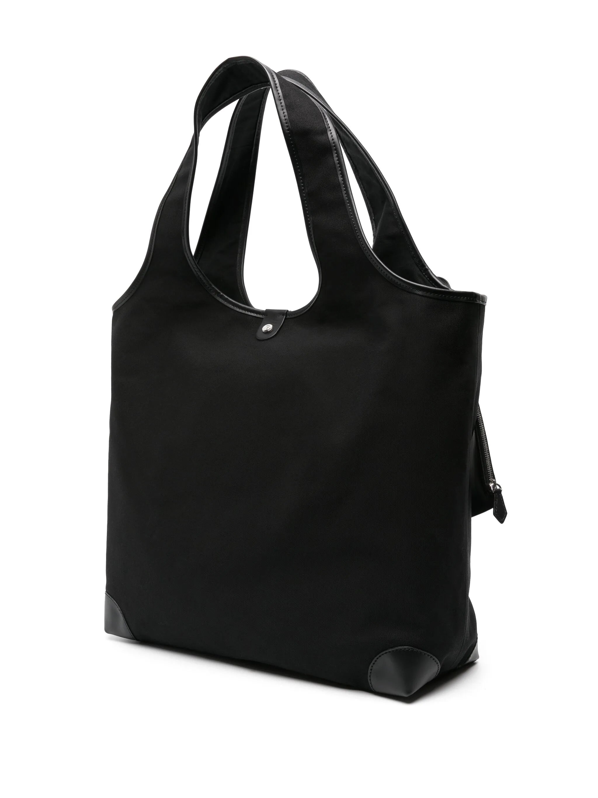 logo-embroidered cotton tote bag