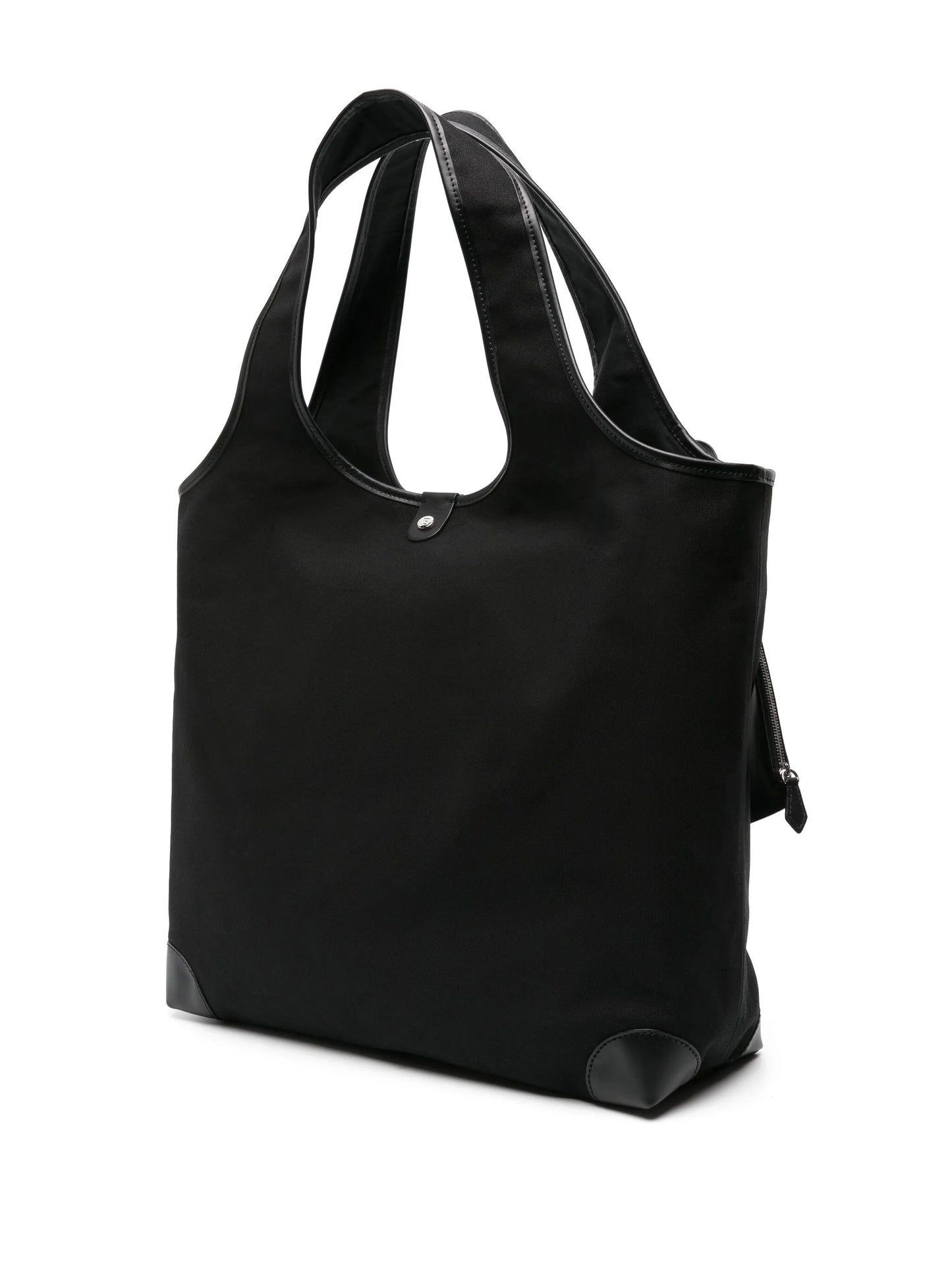 logo-embroidered cotton tote bag