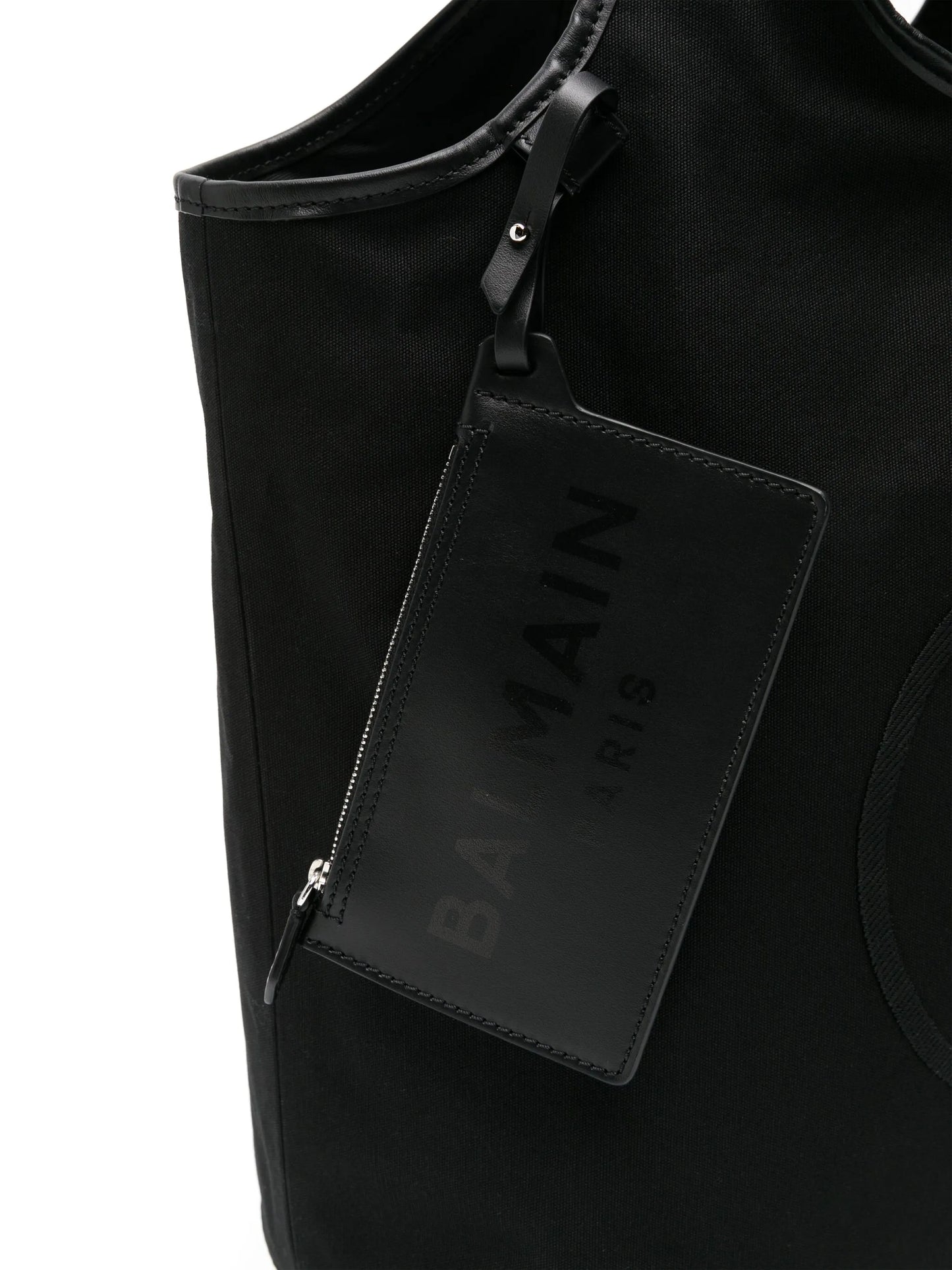 logo-embroidered cotton tote bag