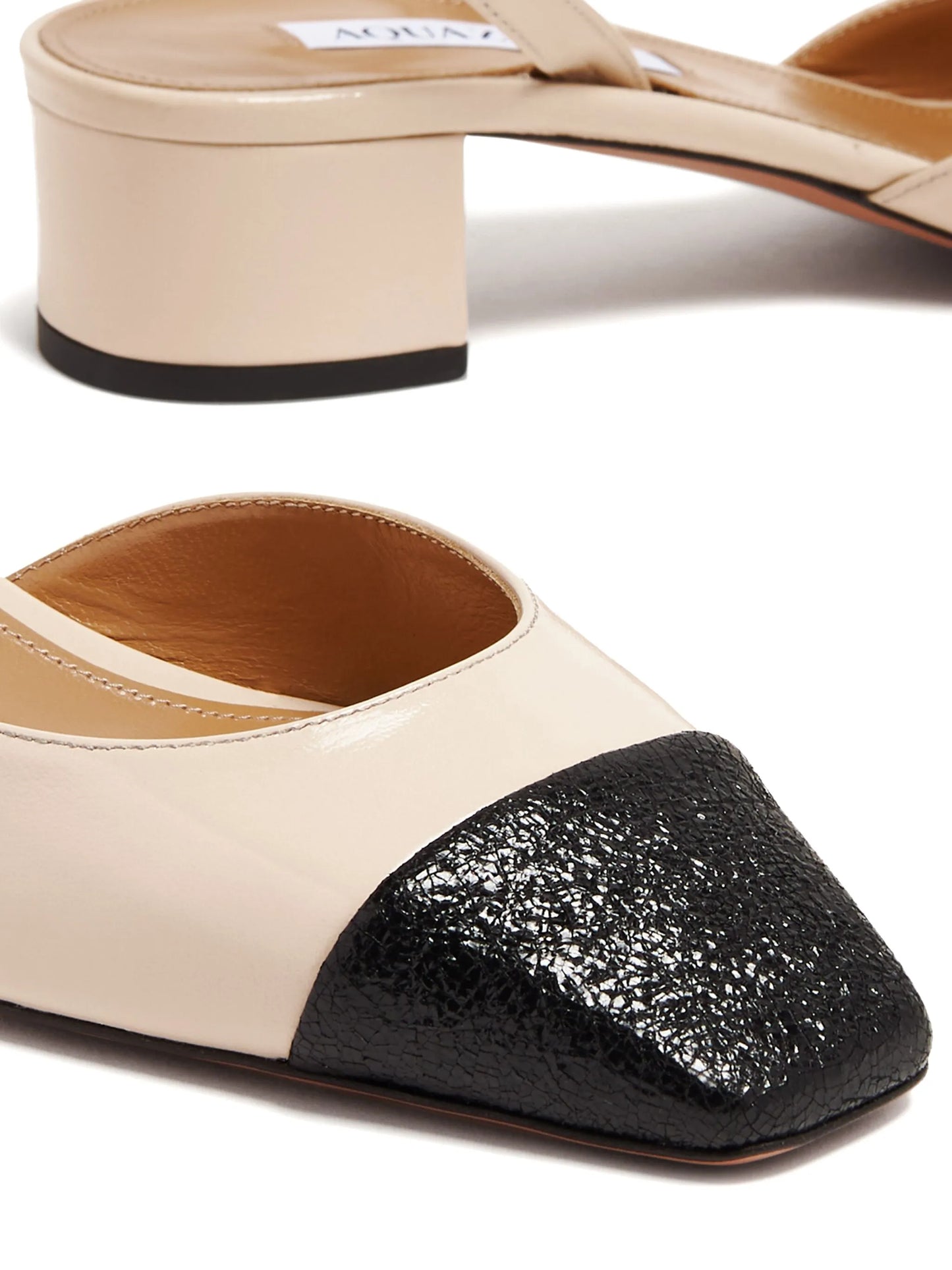 two-tone leather pumps