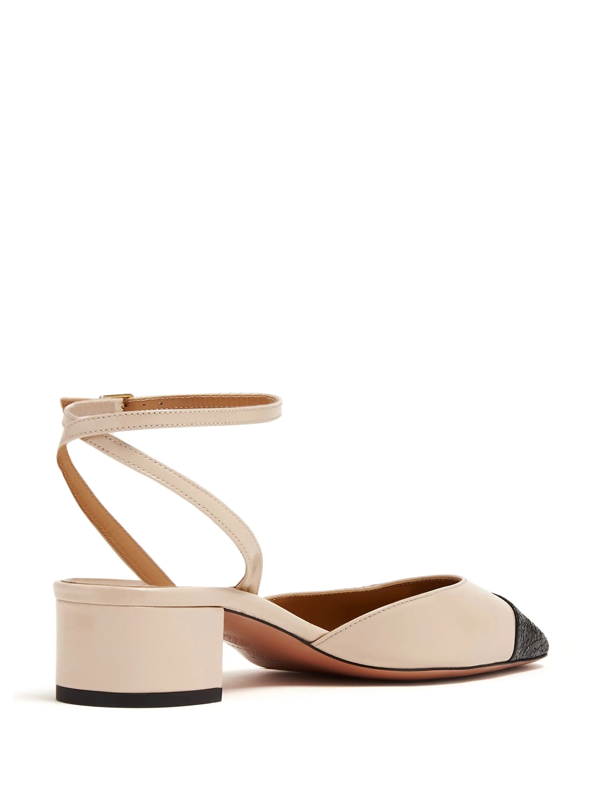 two-tone leather pumps
