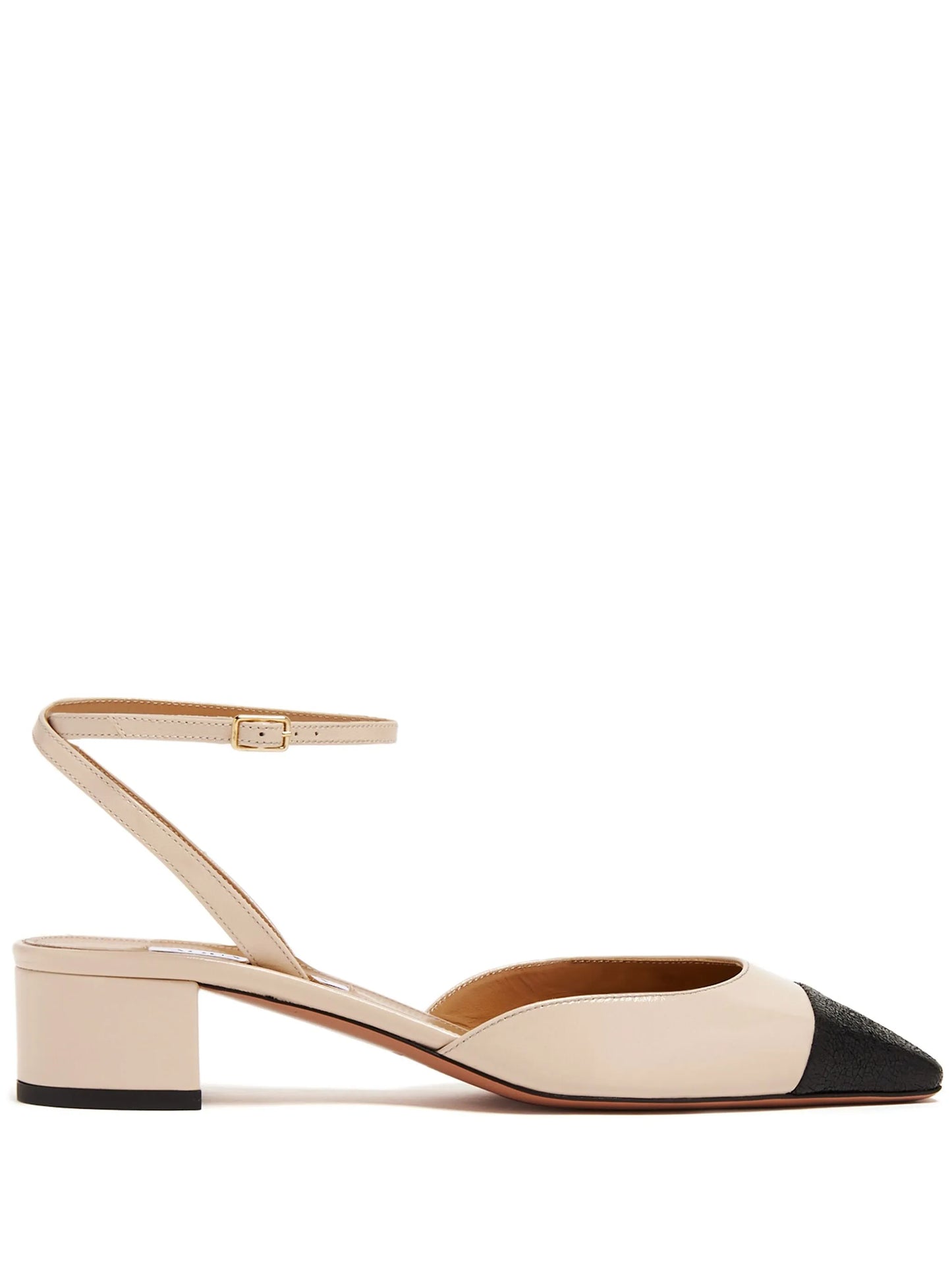 two-tone leather pumps