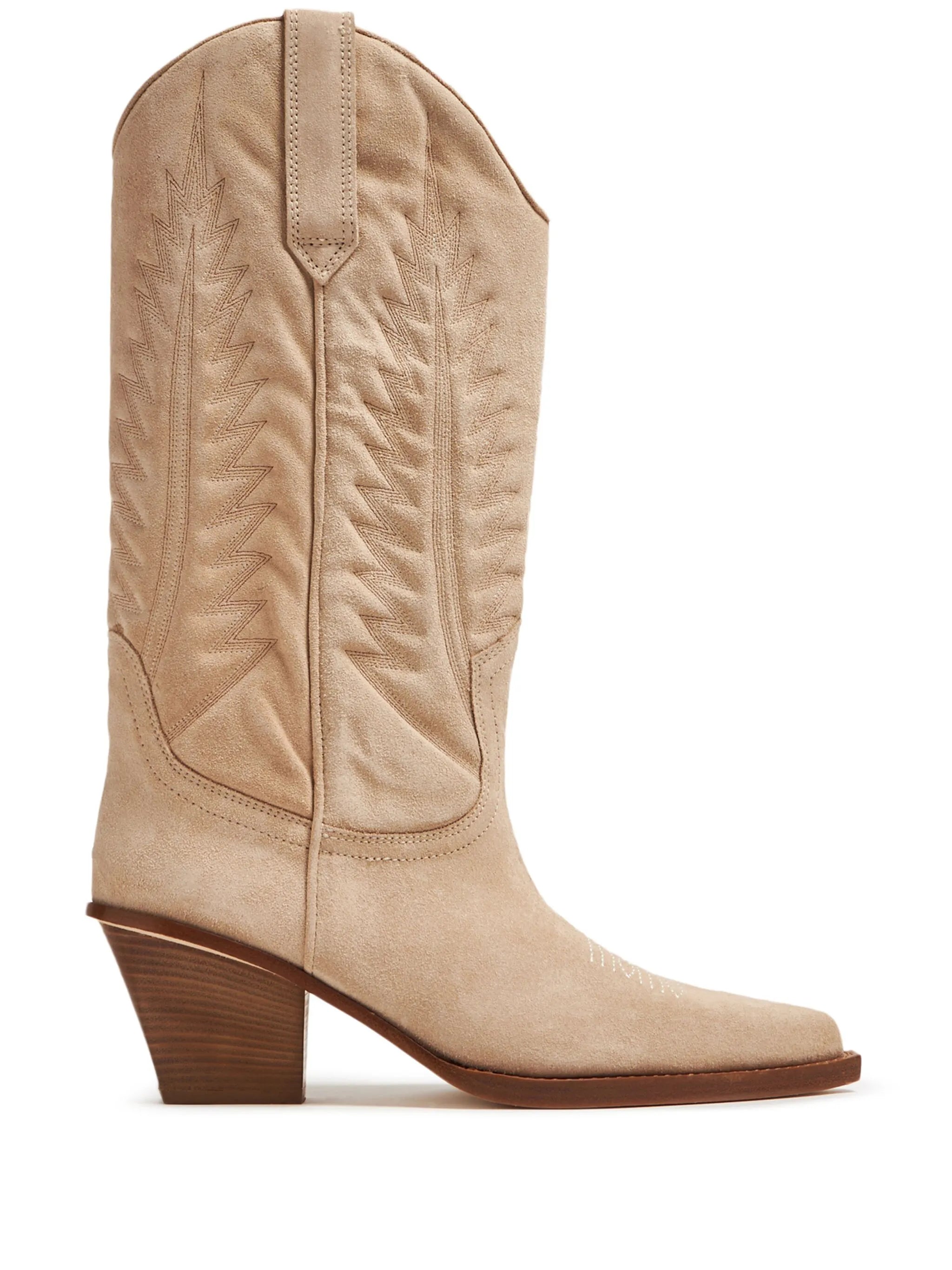 70mm embroidered-motif suede boots