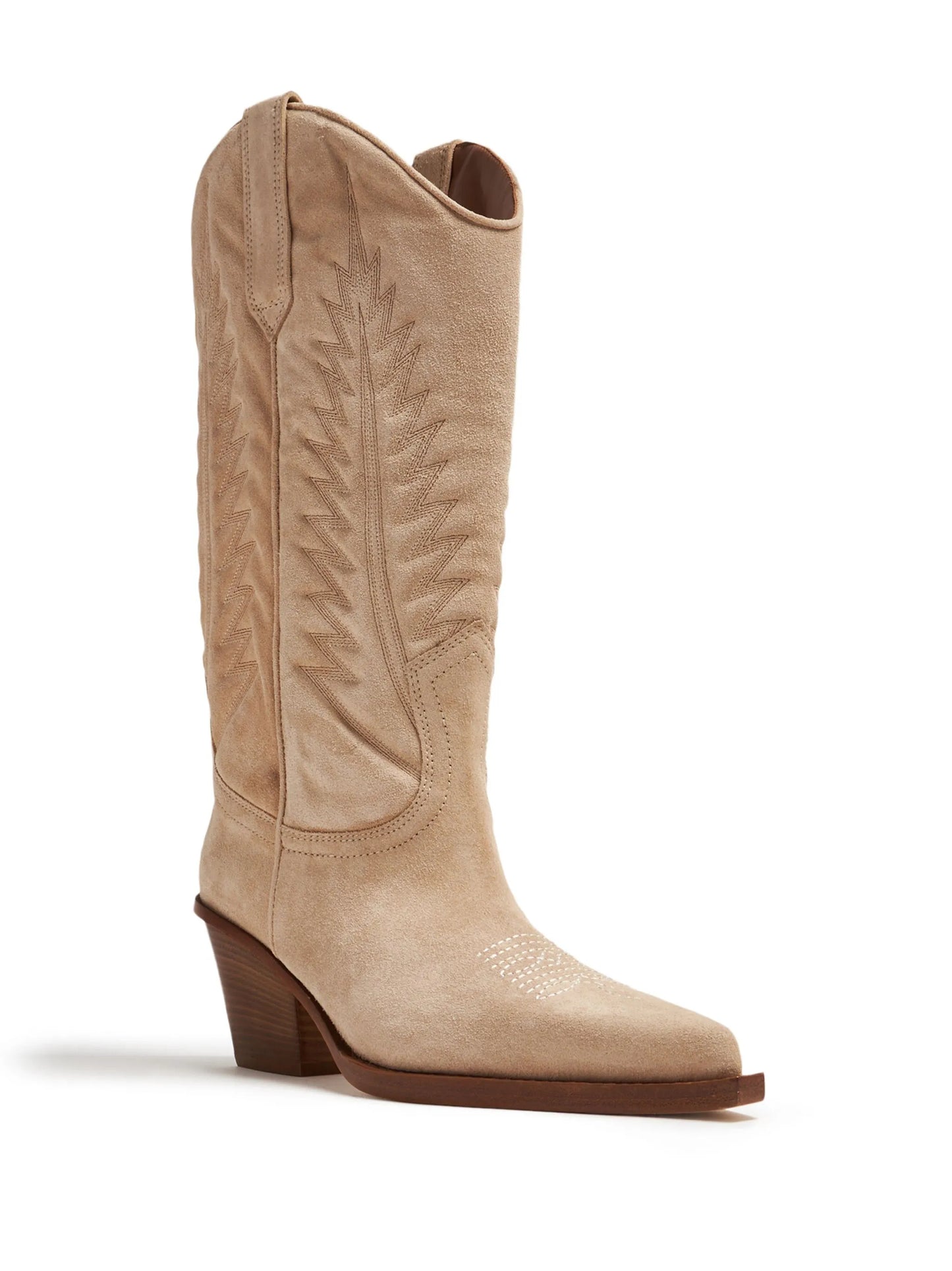 70mm embroidered-motif suede boots