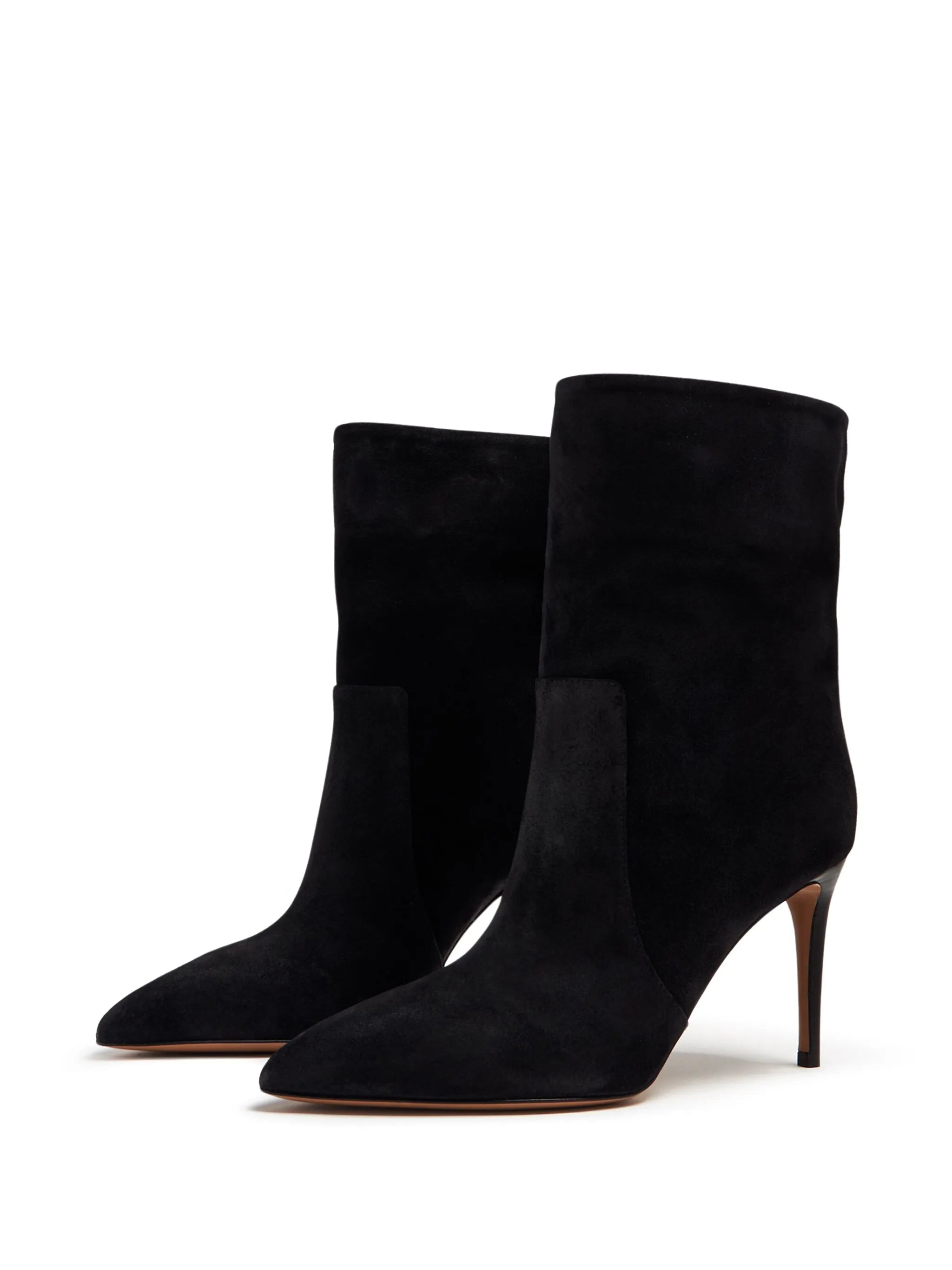 85mm pointed-toe suede boots
