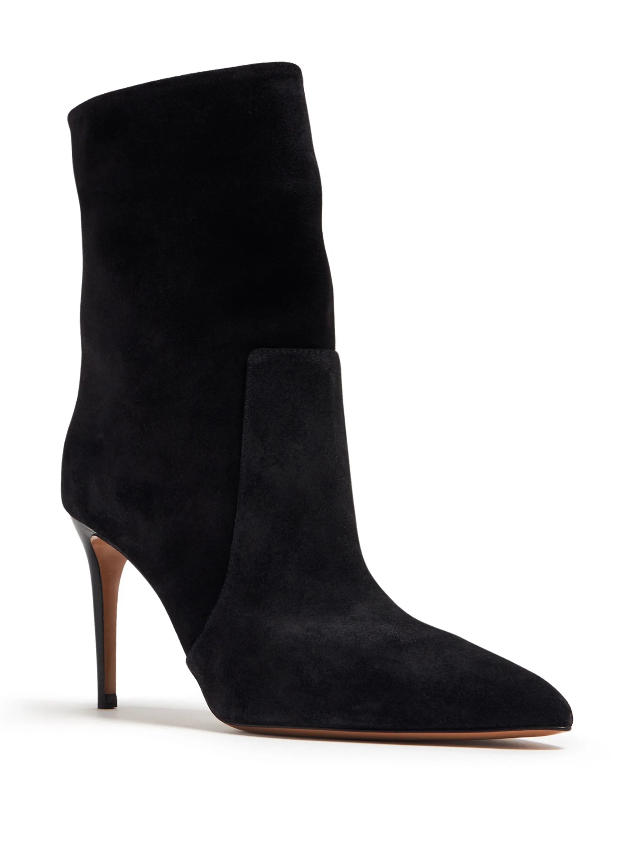 85mm pointed-toe suede boots