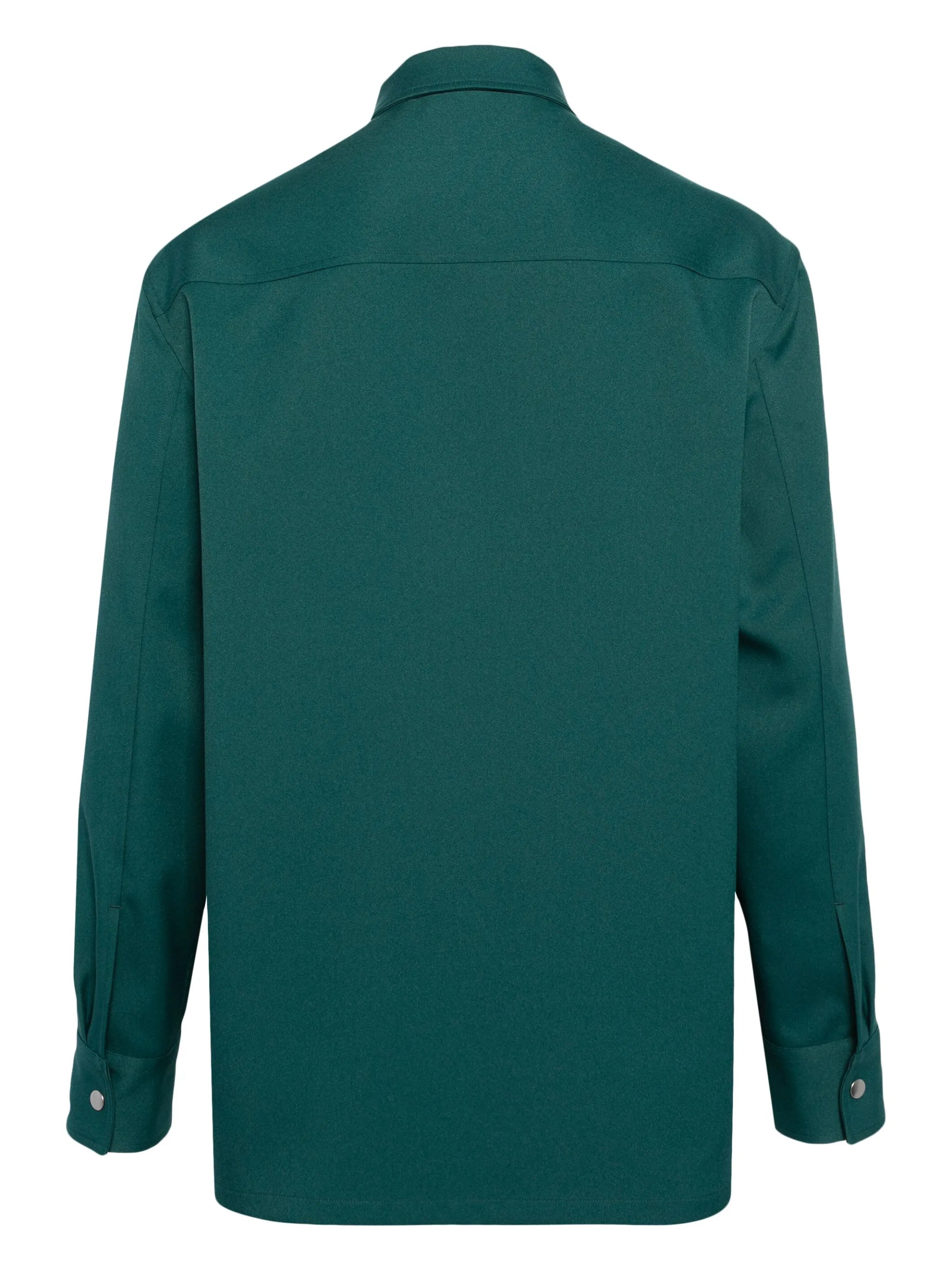 yoke zip-up shirt jacket