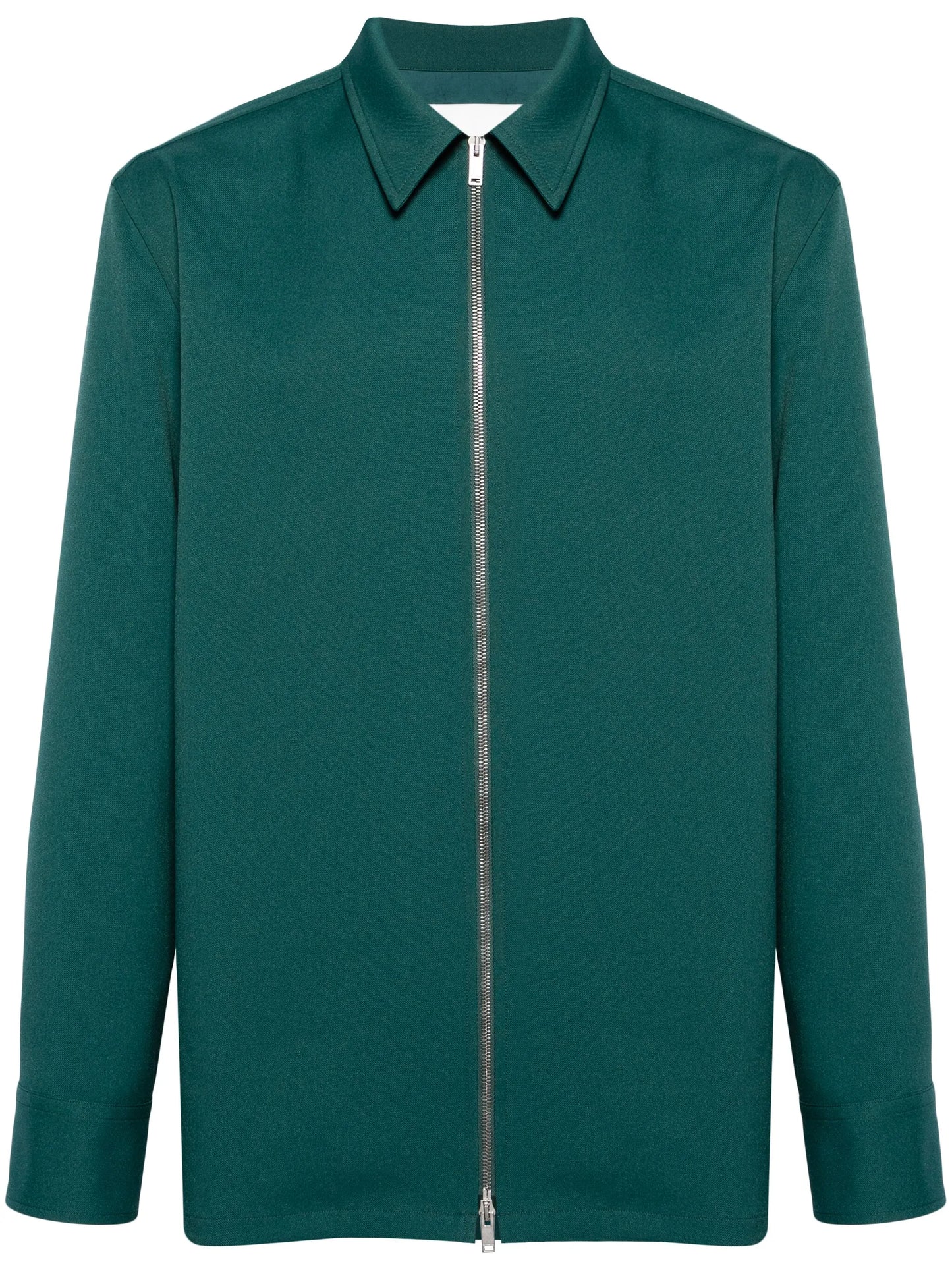 yoke zip-up shirt jacket