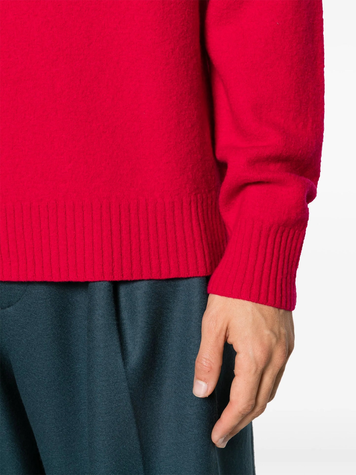 crew-neck wool jumper