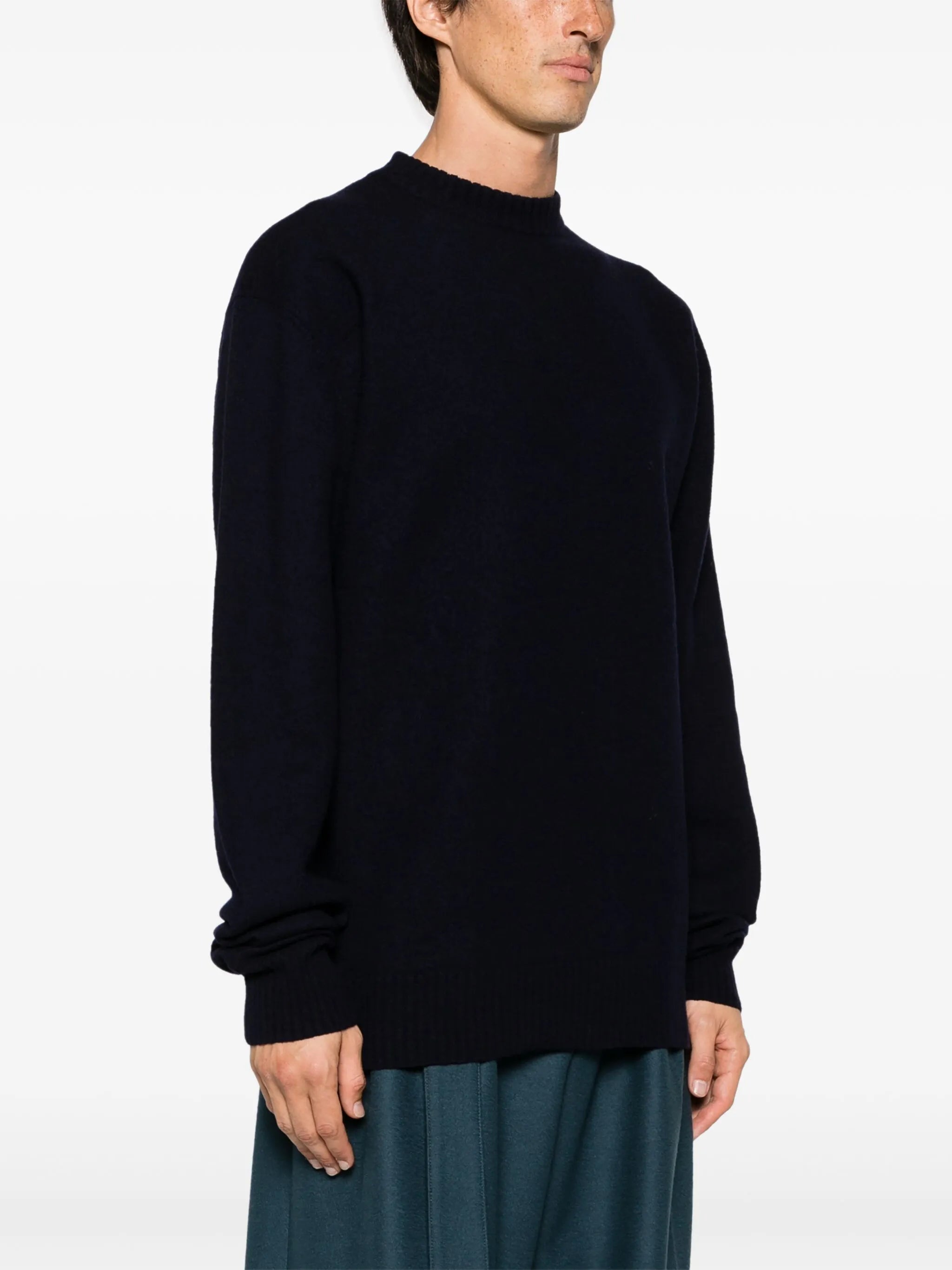 crew-neck wool jumper