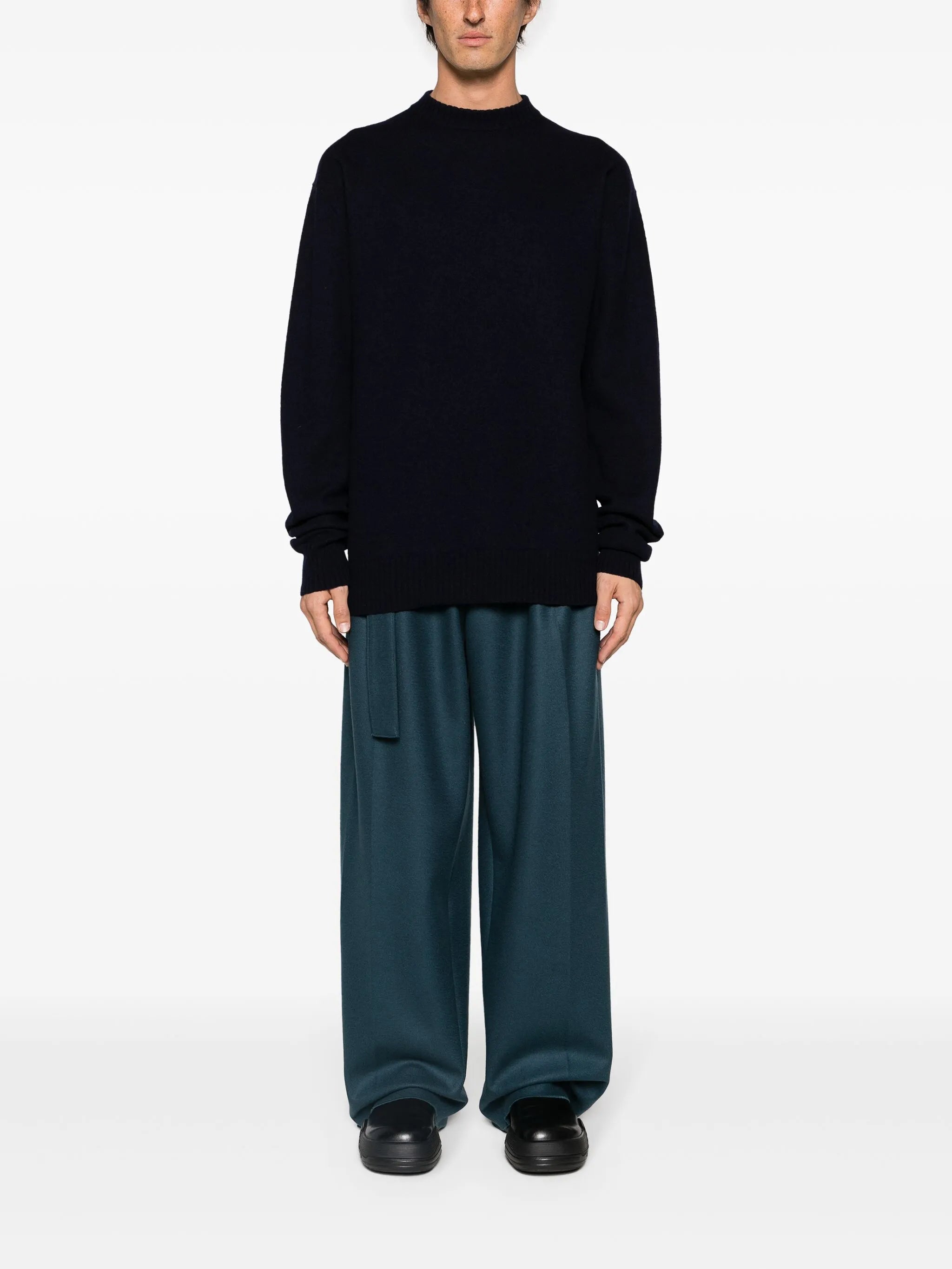 crew-neck wool jumper