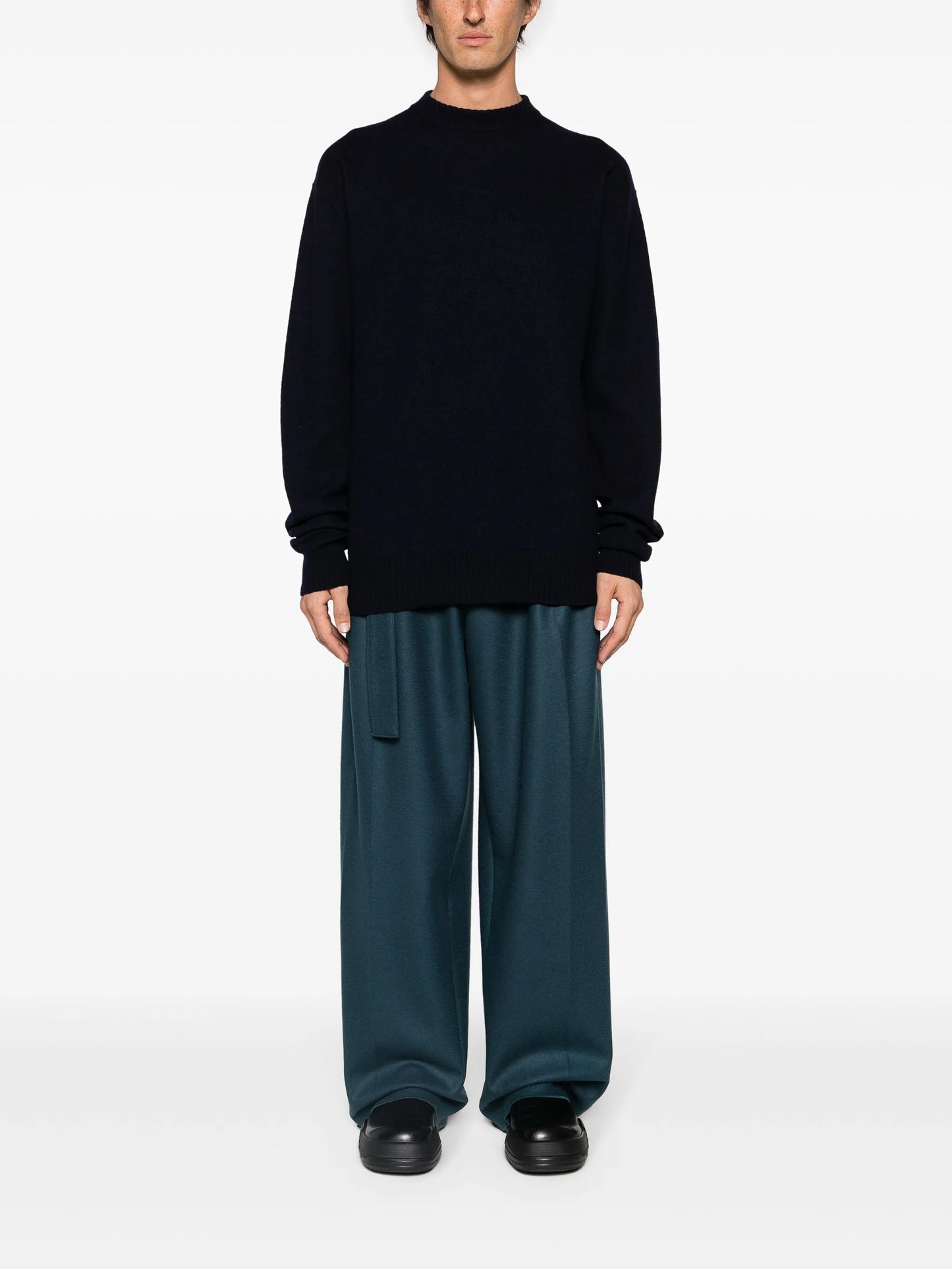 crew-neck wool jumper