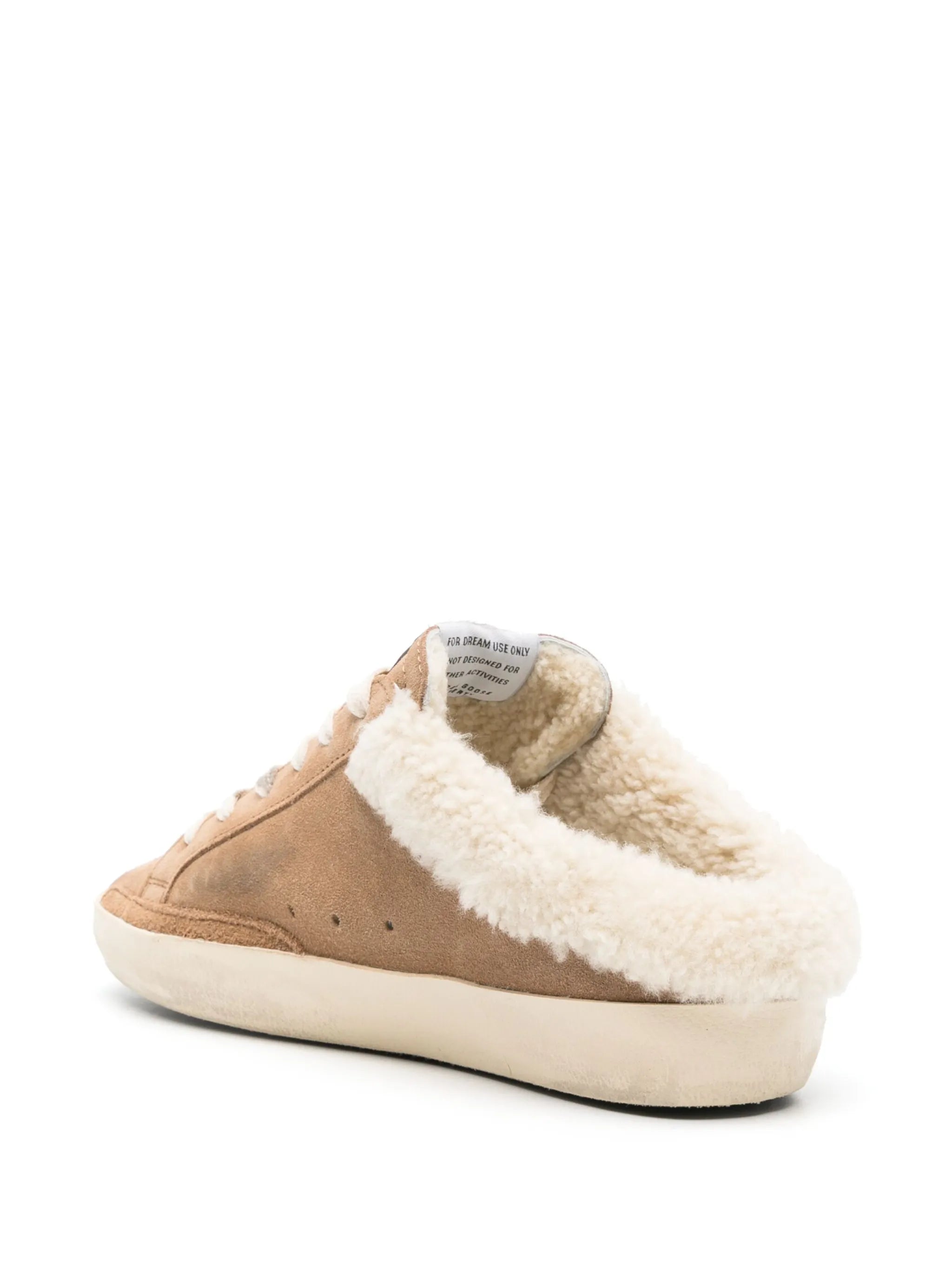 Super-Star shearling-trim suede slippers