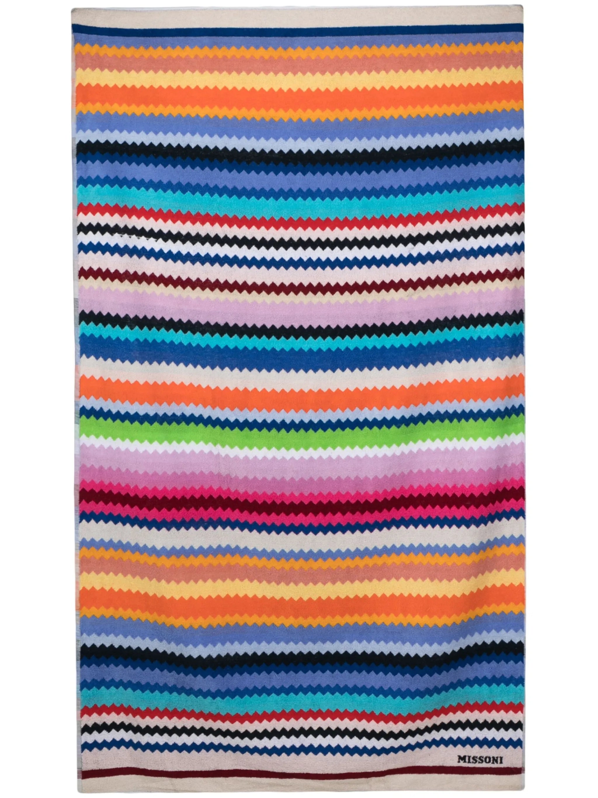 Cecil zigzag-woven beach towel