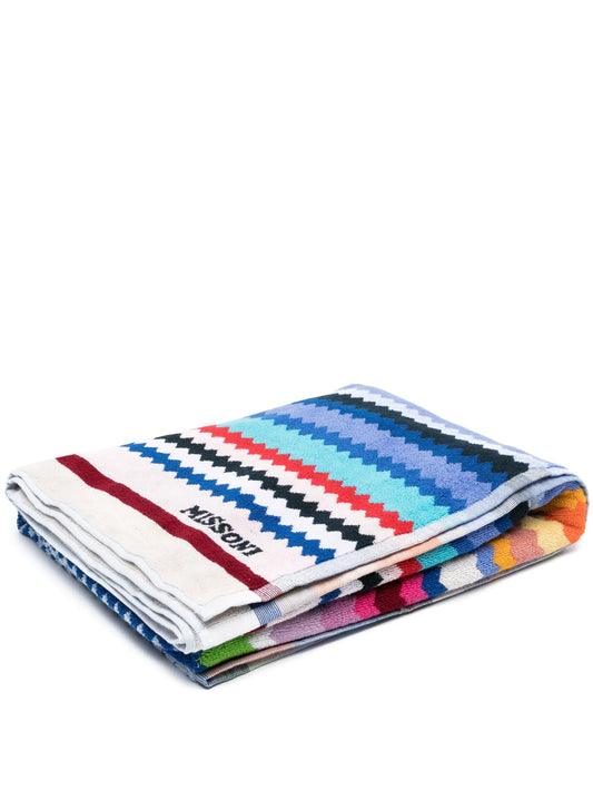 Cecil zigzag-woven beach towel