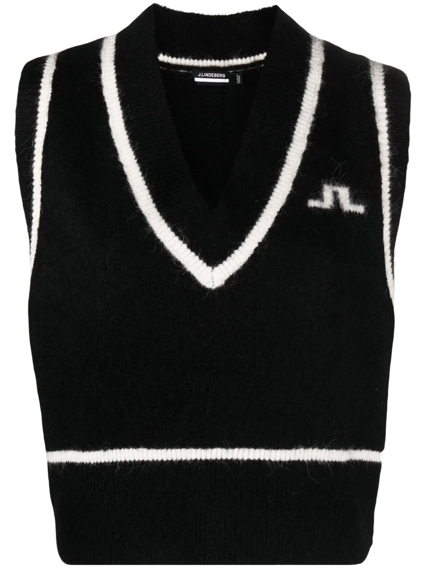 Marjorie logo intarsia-knit vest