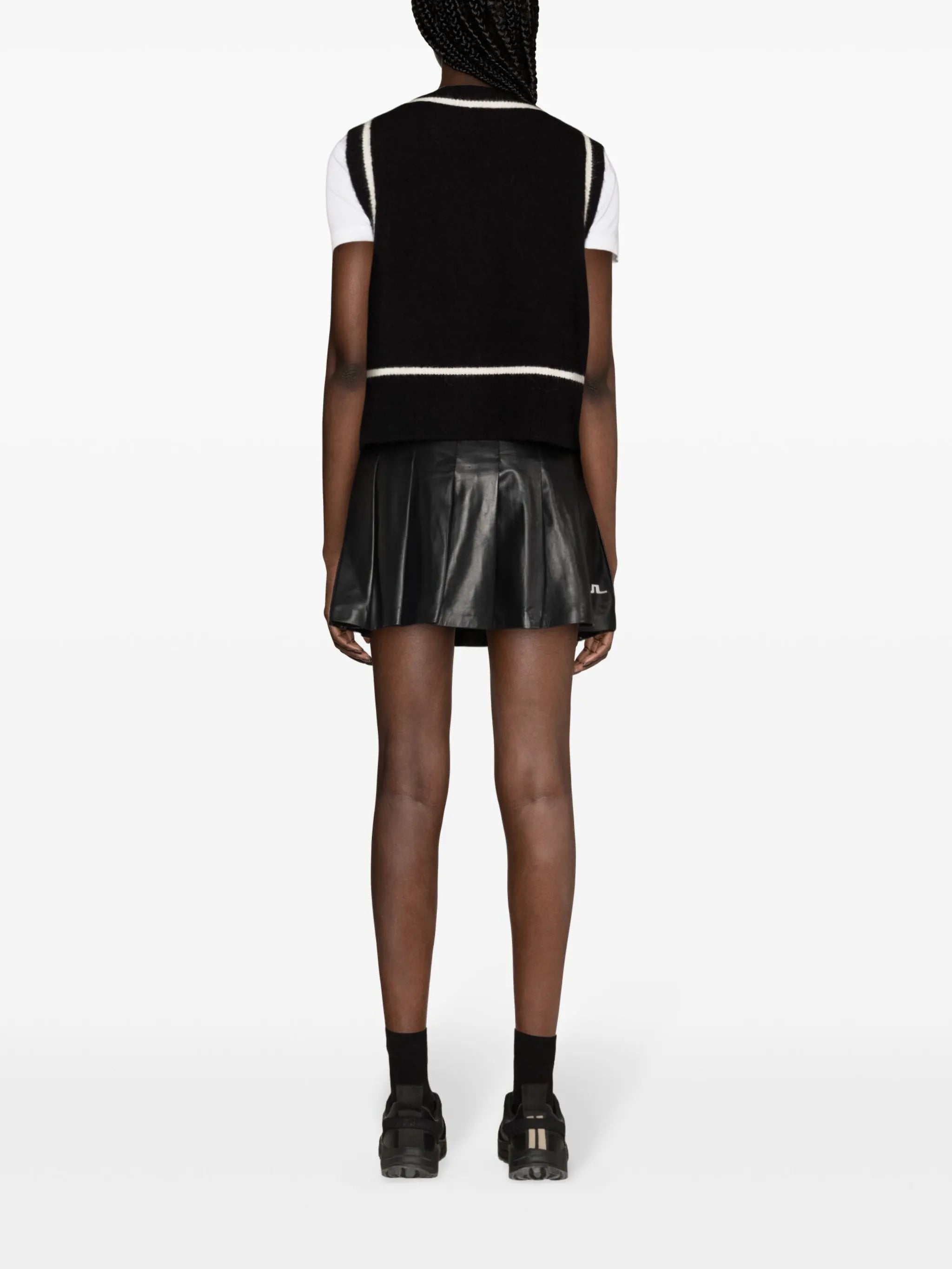 Marjorie logo intarsia-knit vest