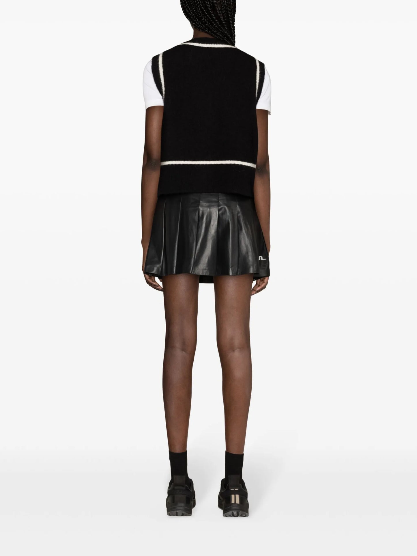 Marjorie logo intarsia-knit vest