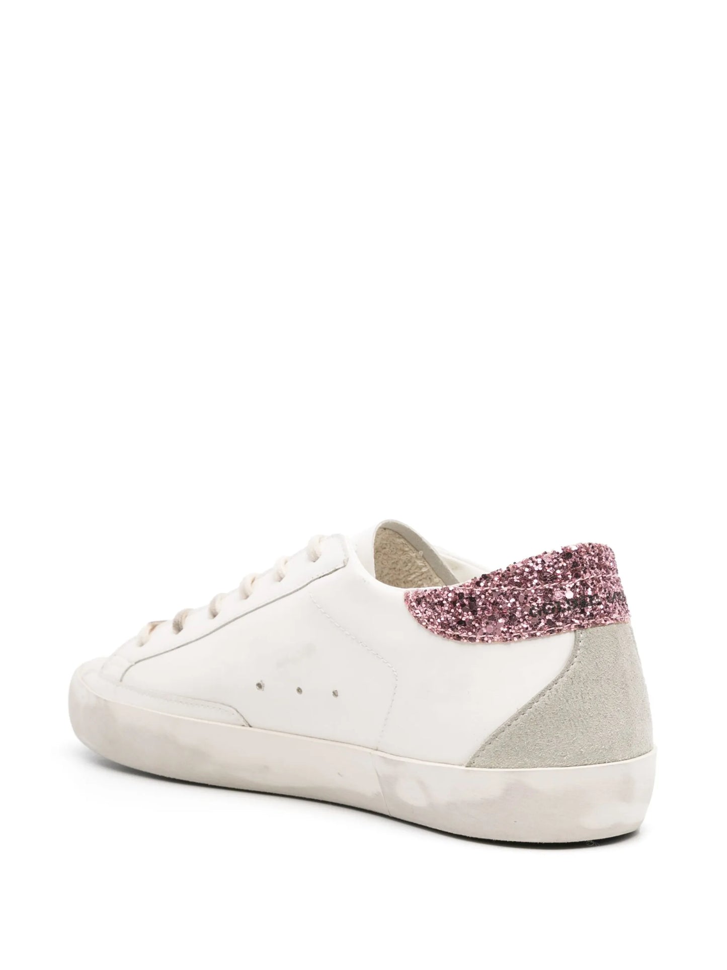 Super-Star glittered leather sneakers