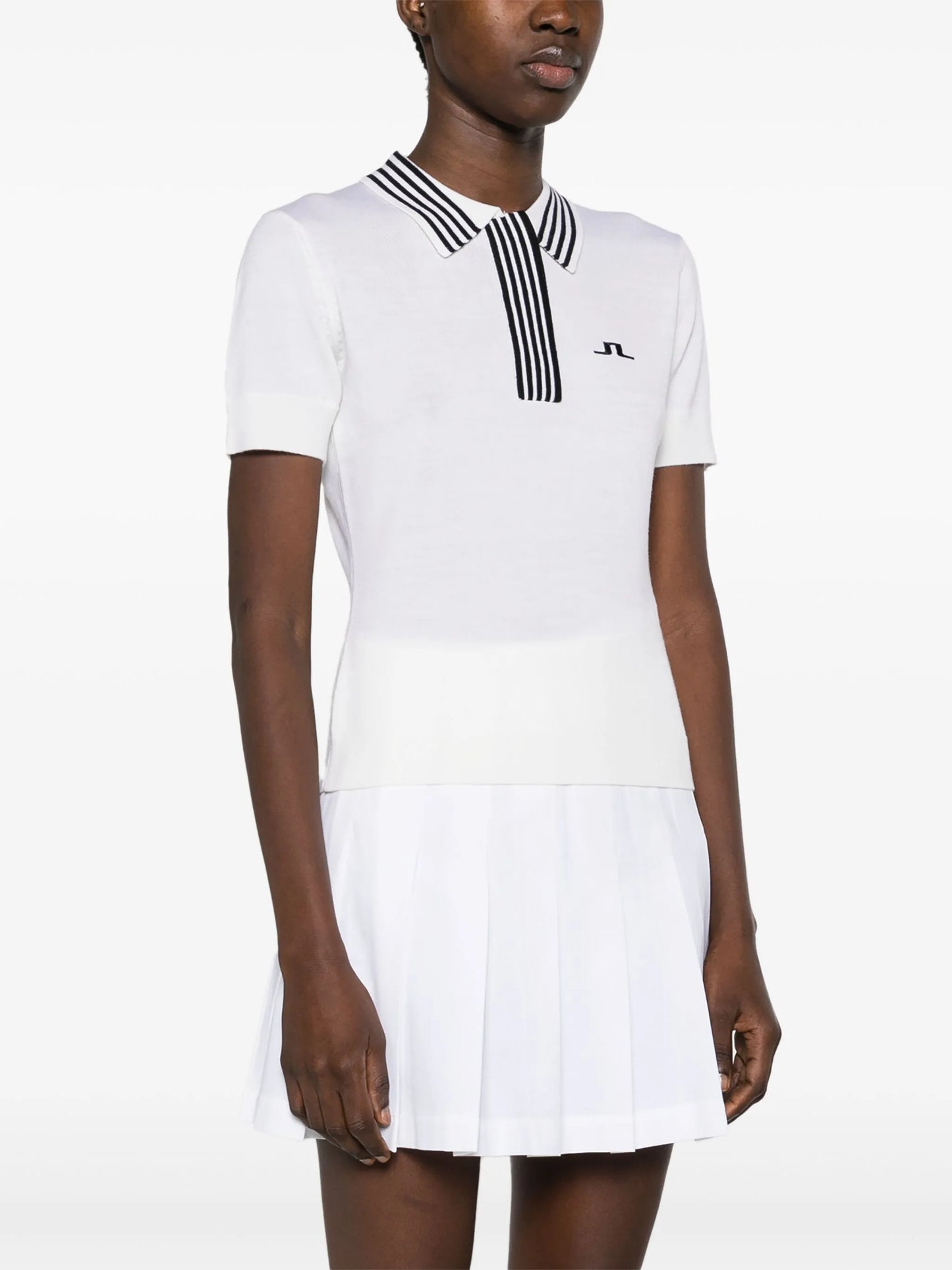 Lucie fine-knit polo shirt