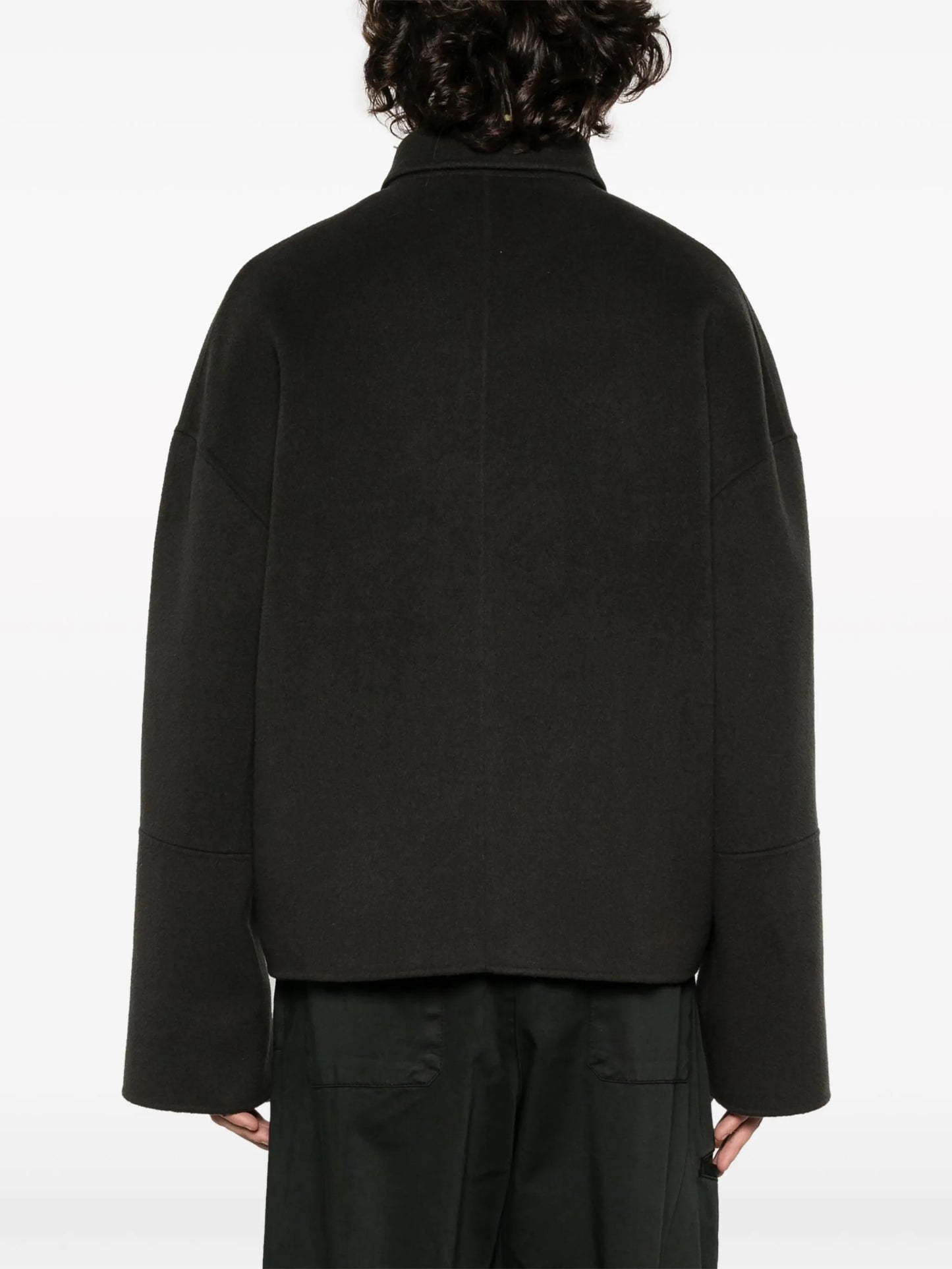 wool-silk cropped jacket