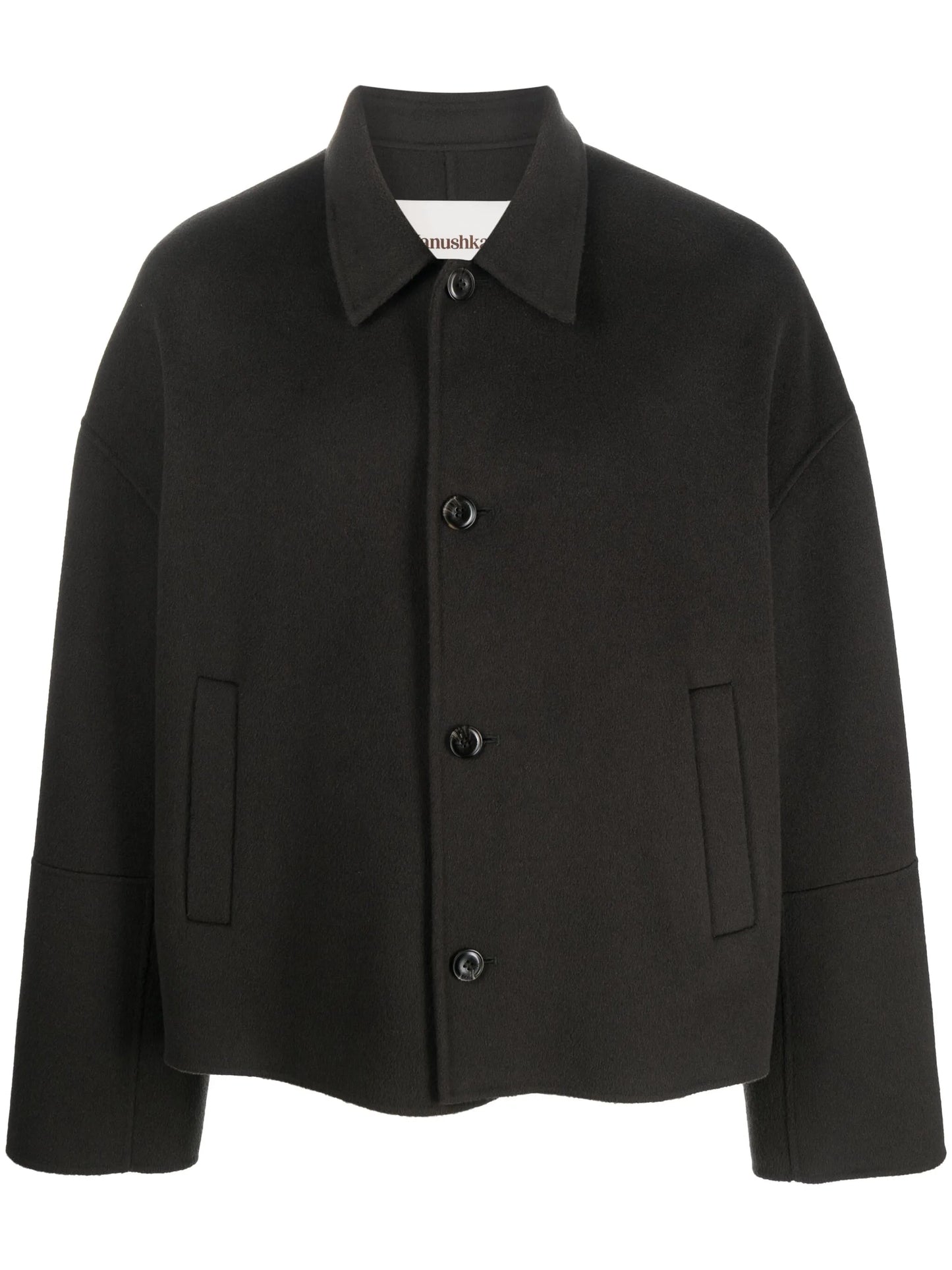 wool-silk cropped jacket