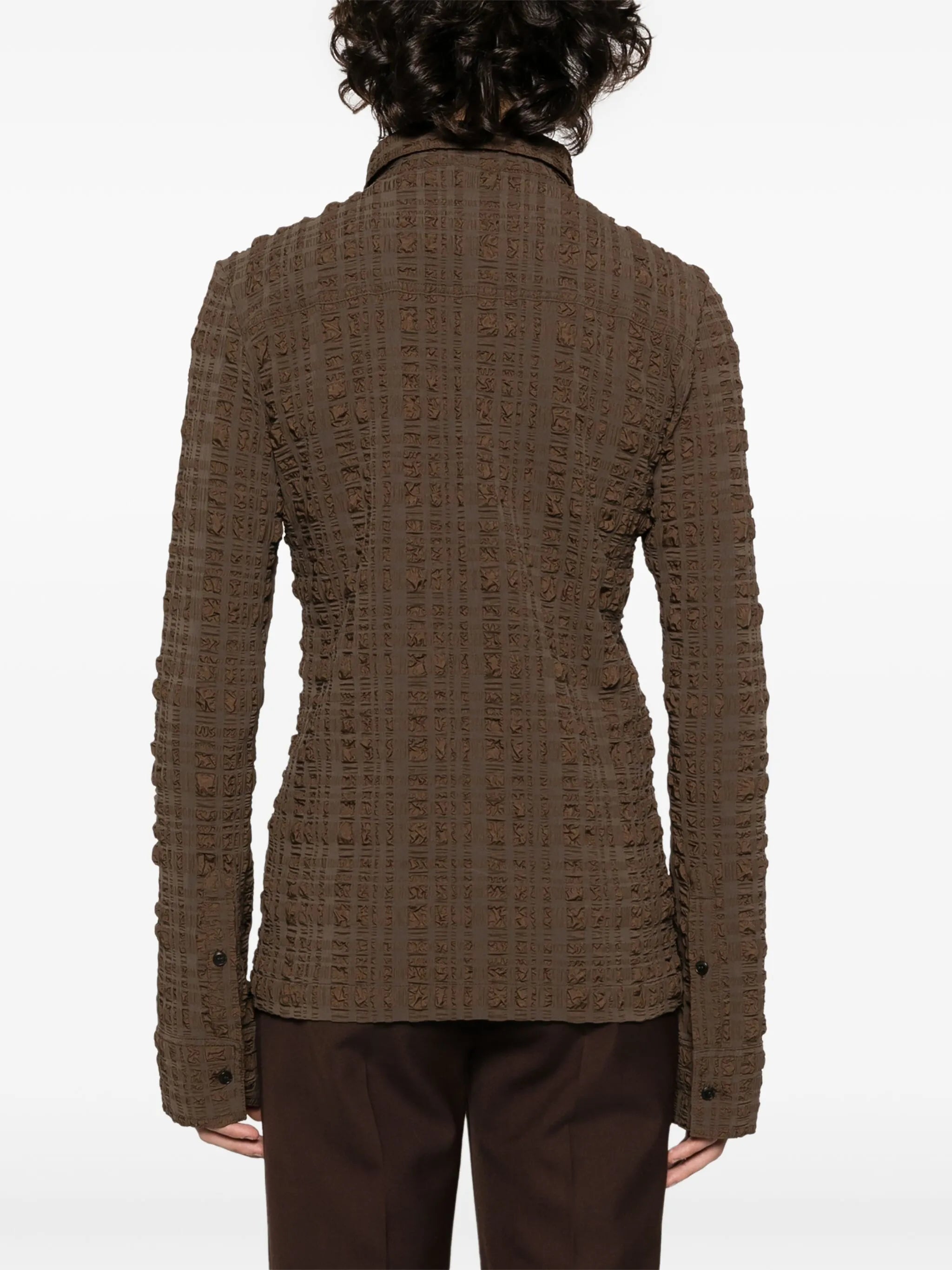 Lotte checked seersucker shirt