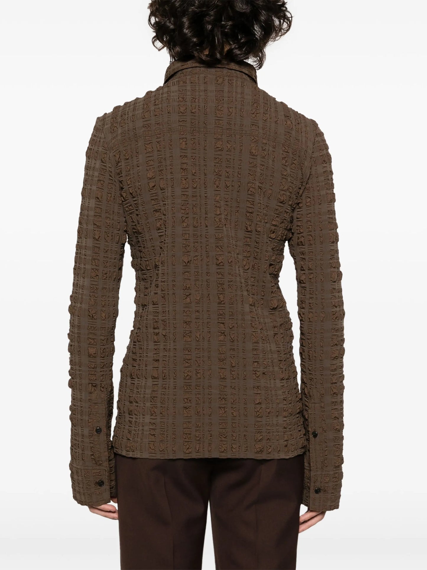 Lotte checked seersucker shirt