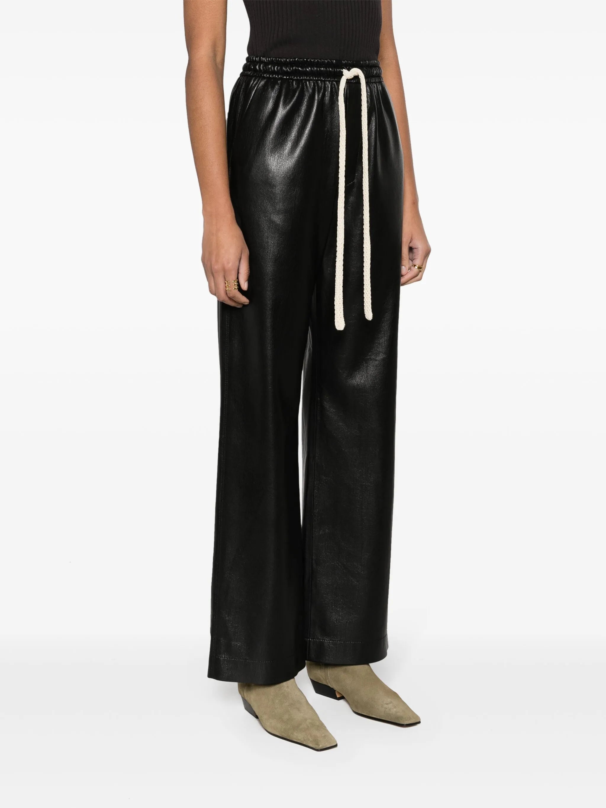 Gisela faux-leather trousers