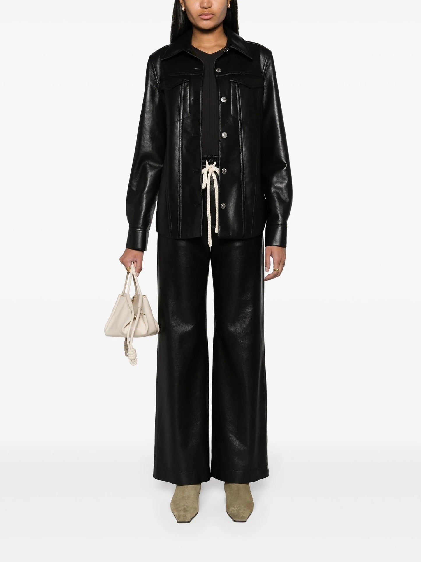 Gisela faux-leather trousers