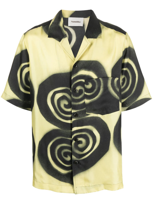 Bodil spiral-print shirt