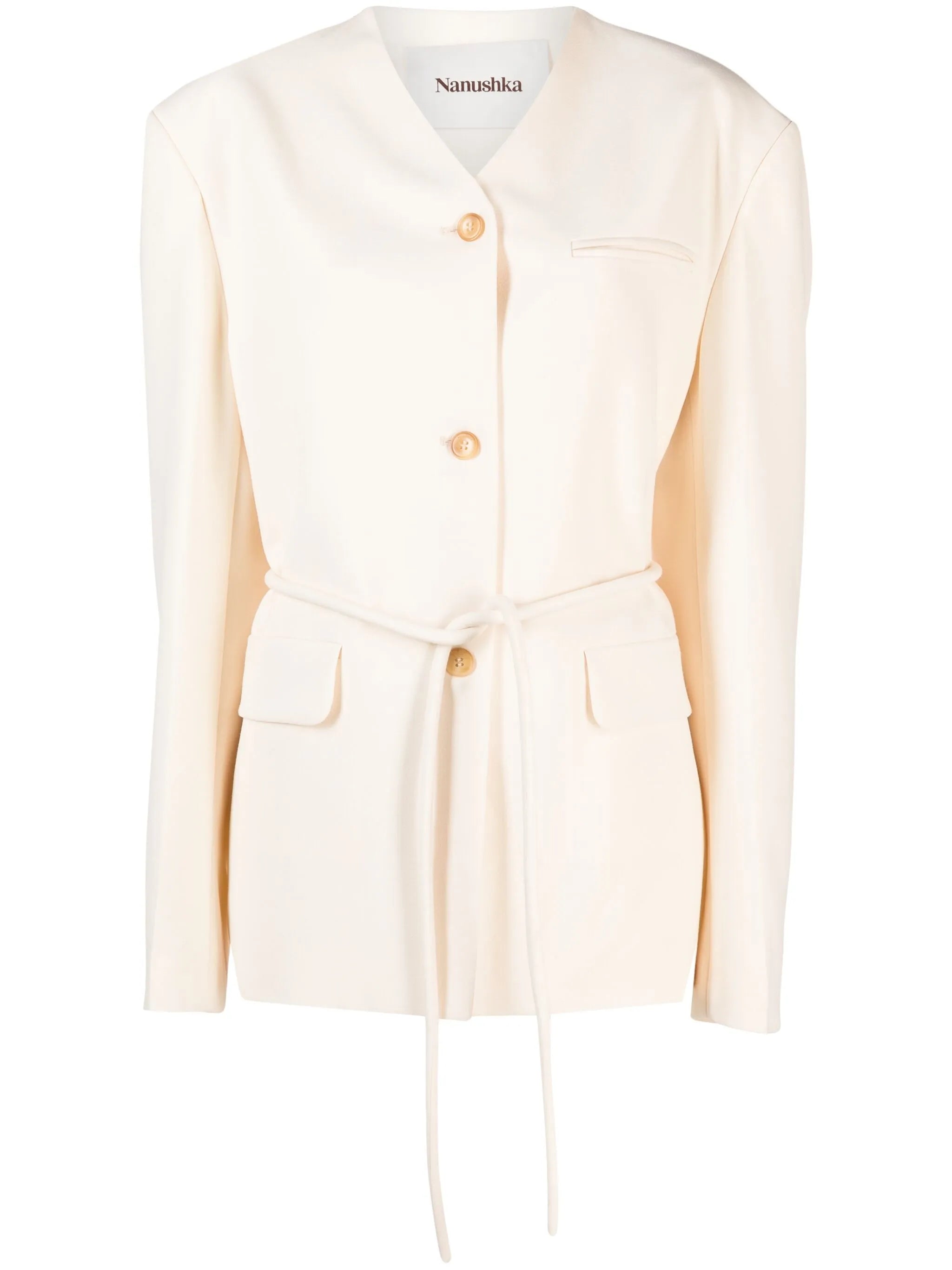 Fem belted single-breasted blazer