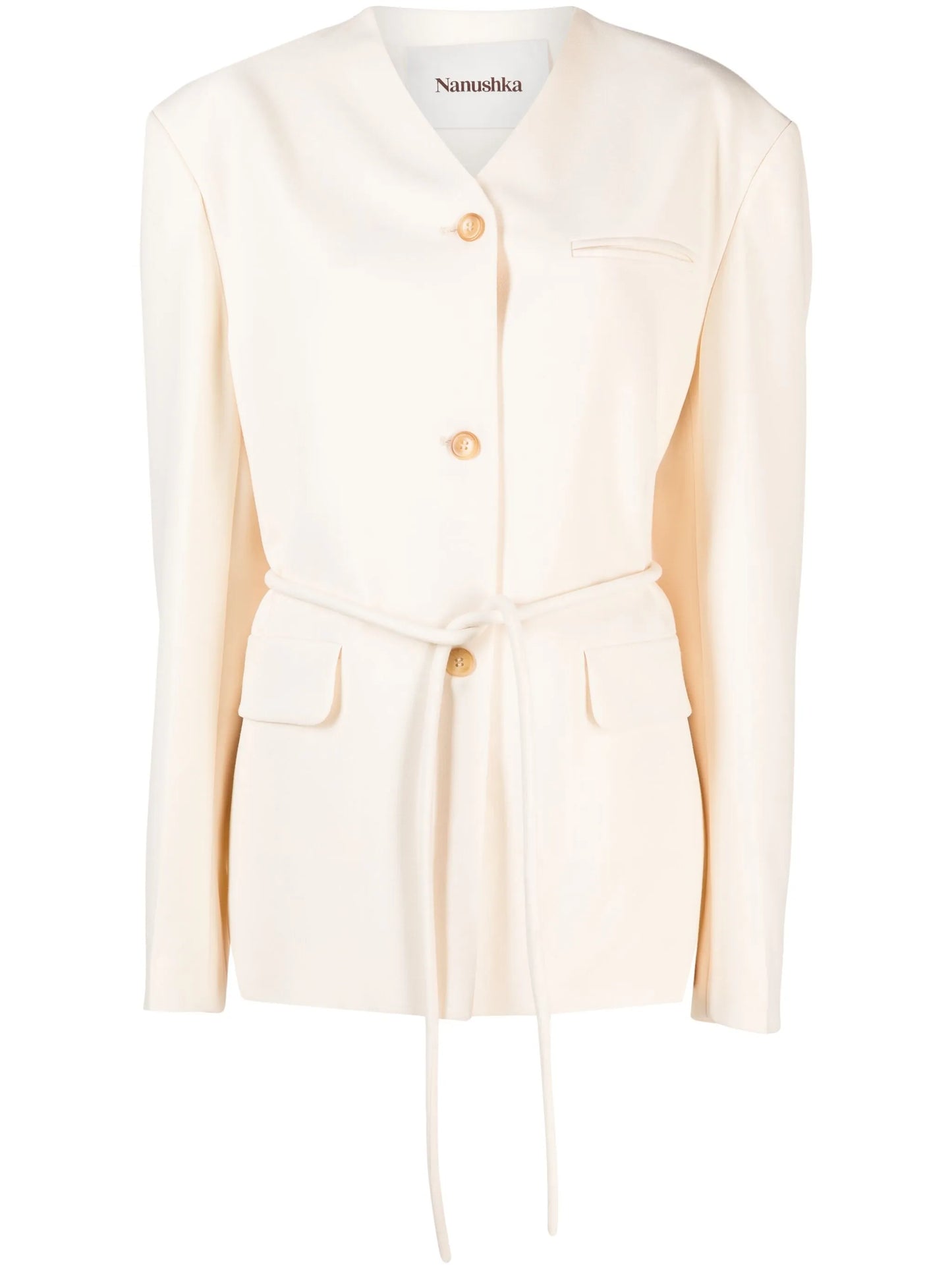 Fem belted single-breasted blazer
