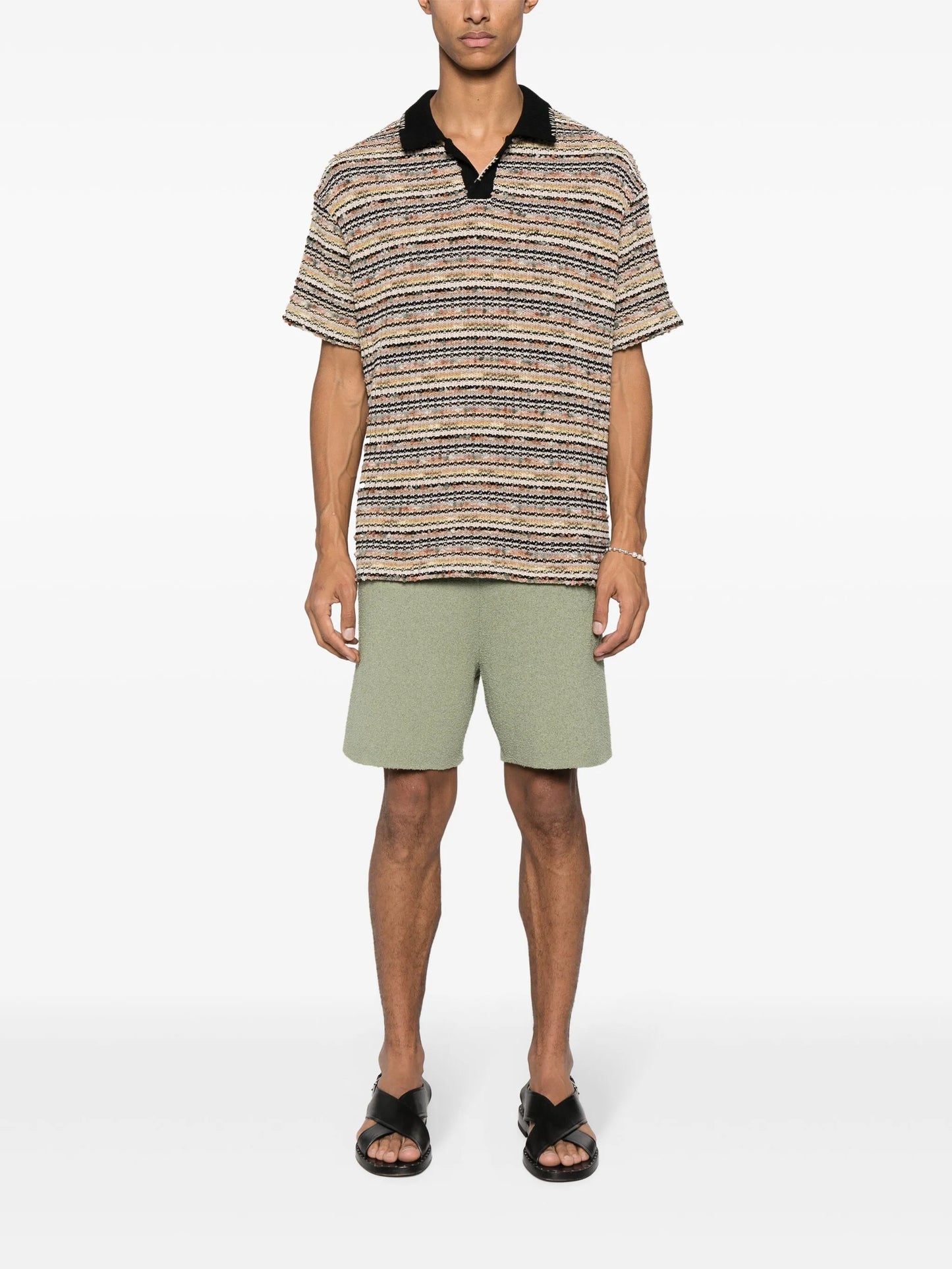 drawstring-waist knitted shorts