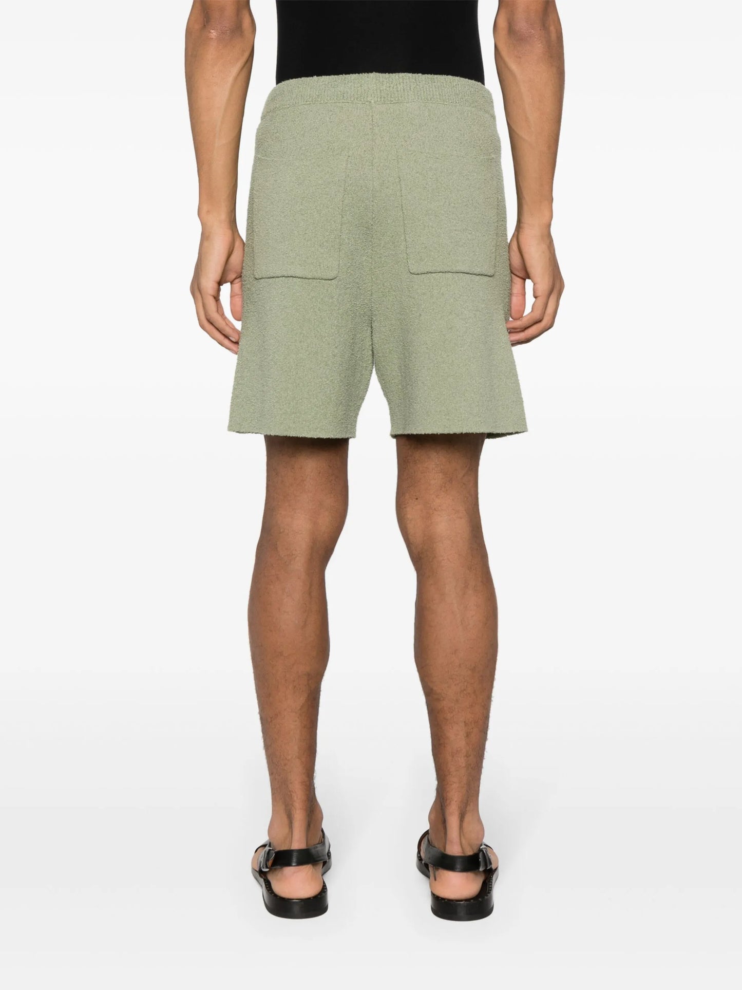 drawstring-waist knitted shorts