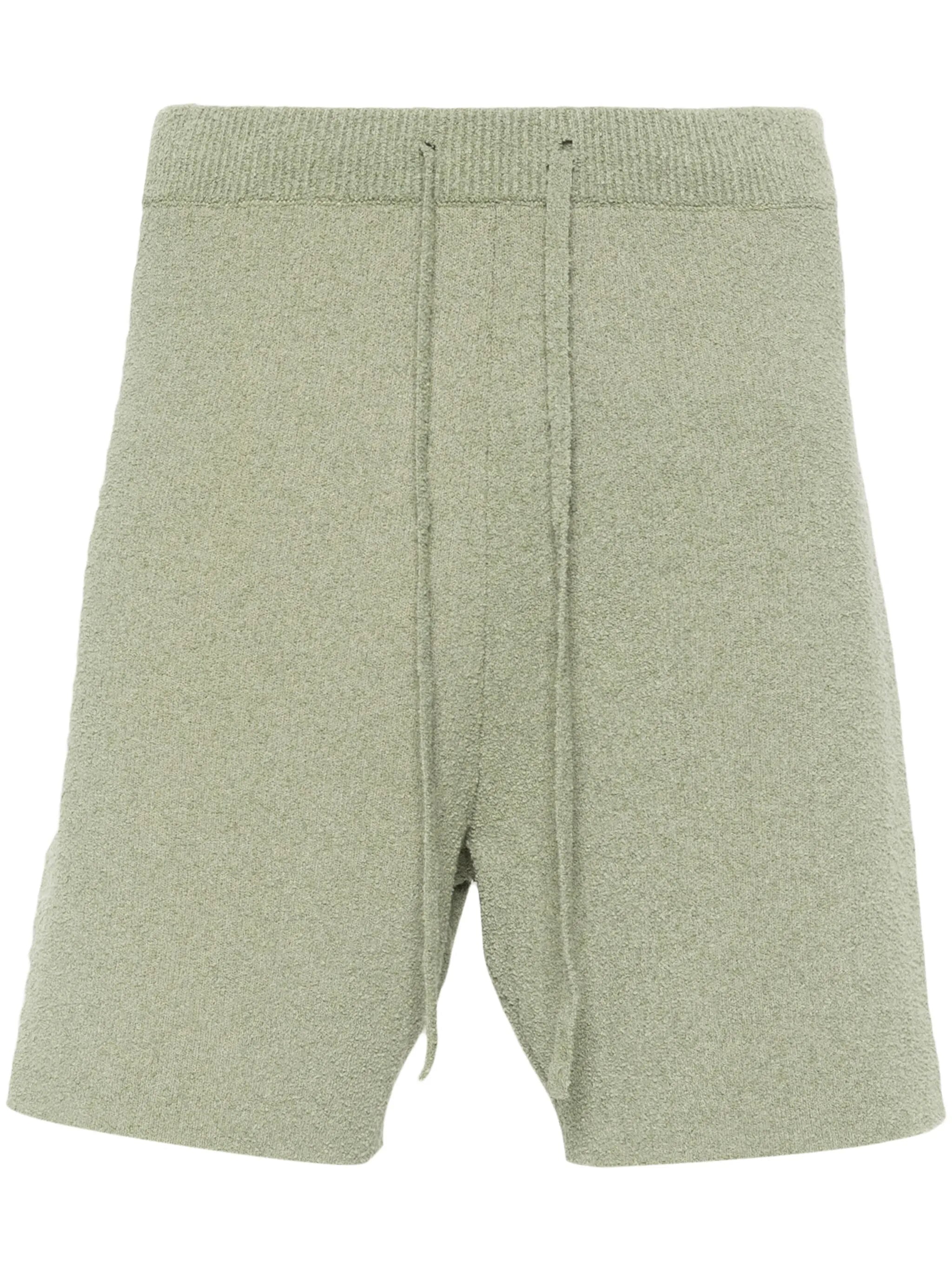 drawstring-waist knitted shorts