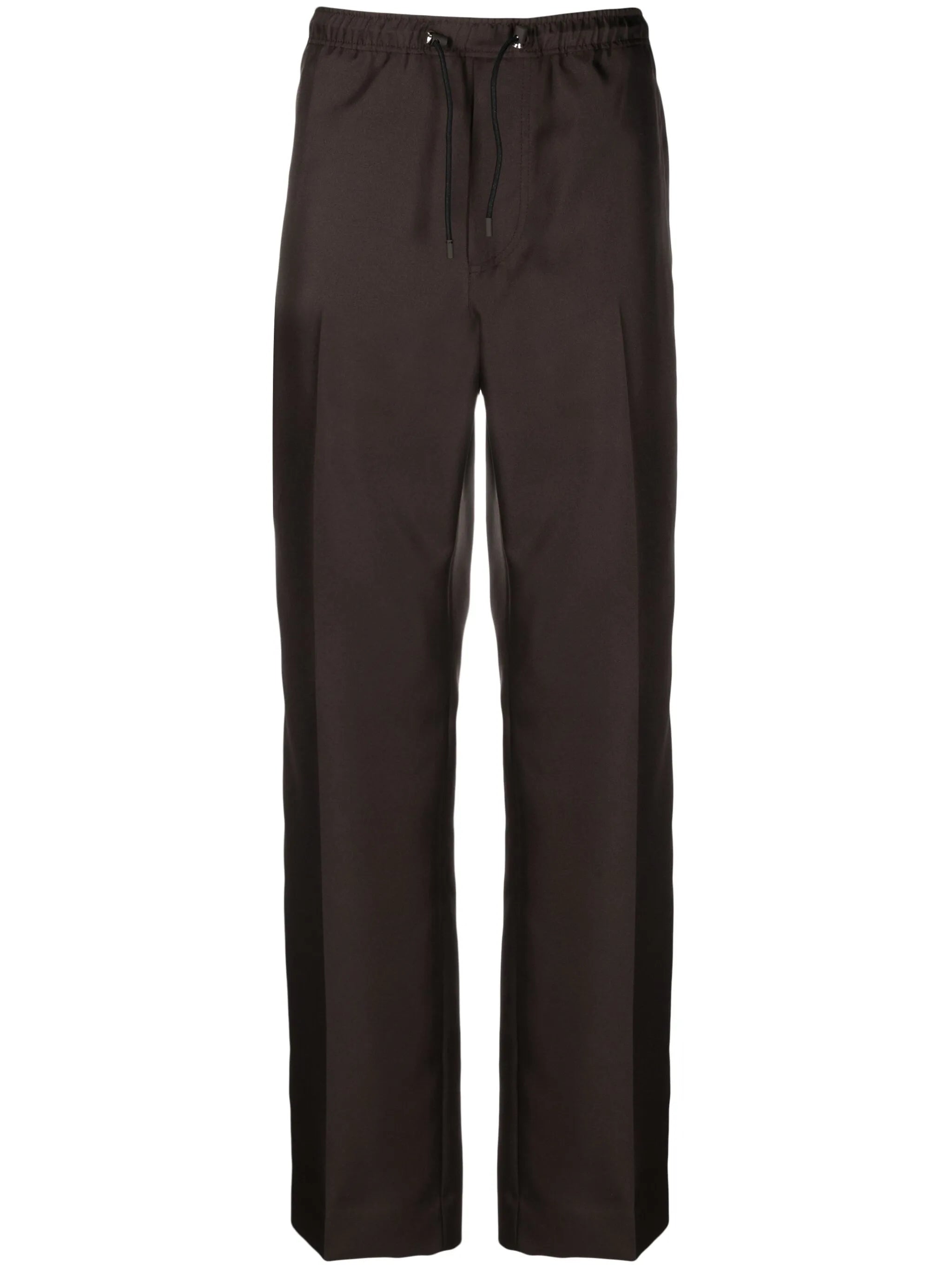 side-stripe drawstring straight-leg trousers