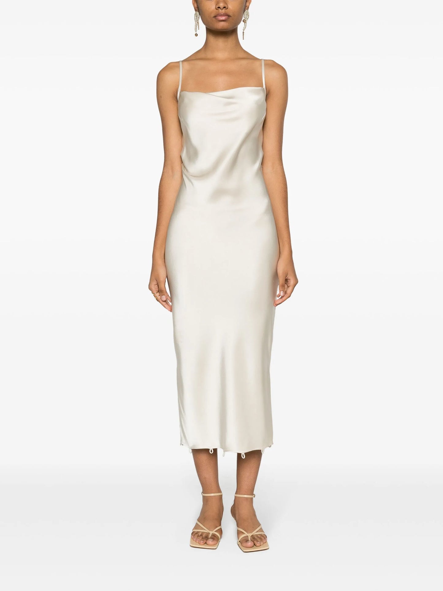 peplum-hem midi dress