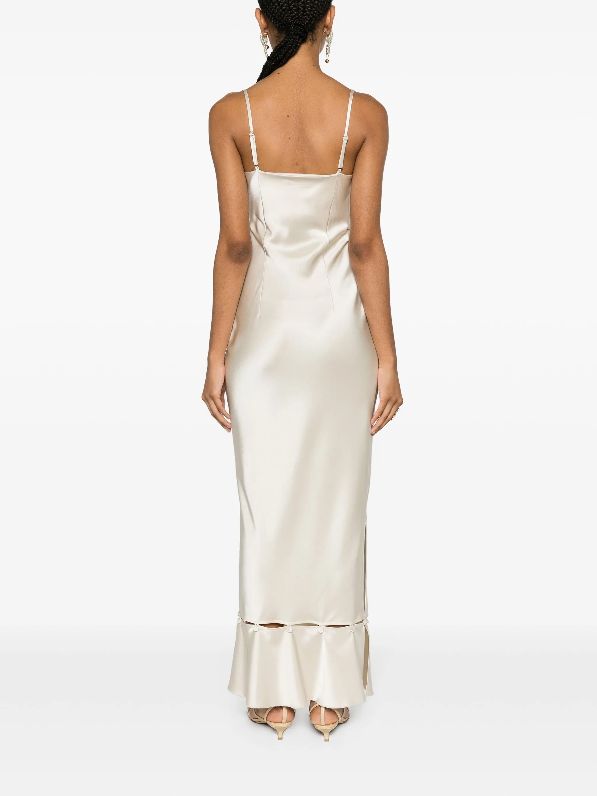 peplum-hem midi dress