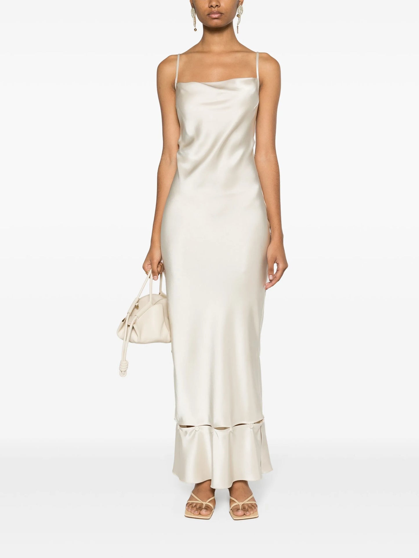 peplum-hem midi dress