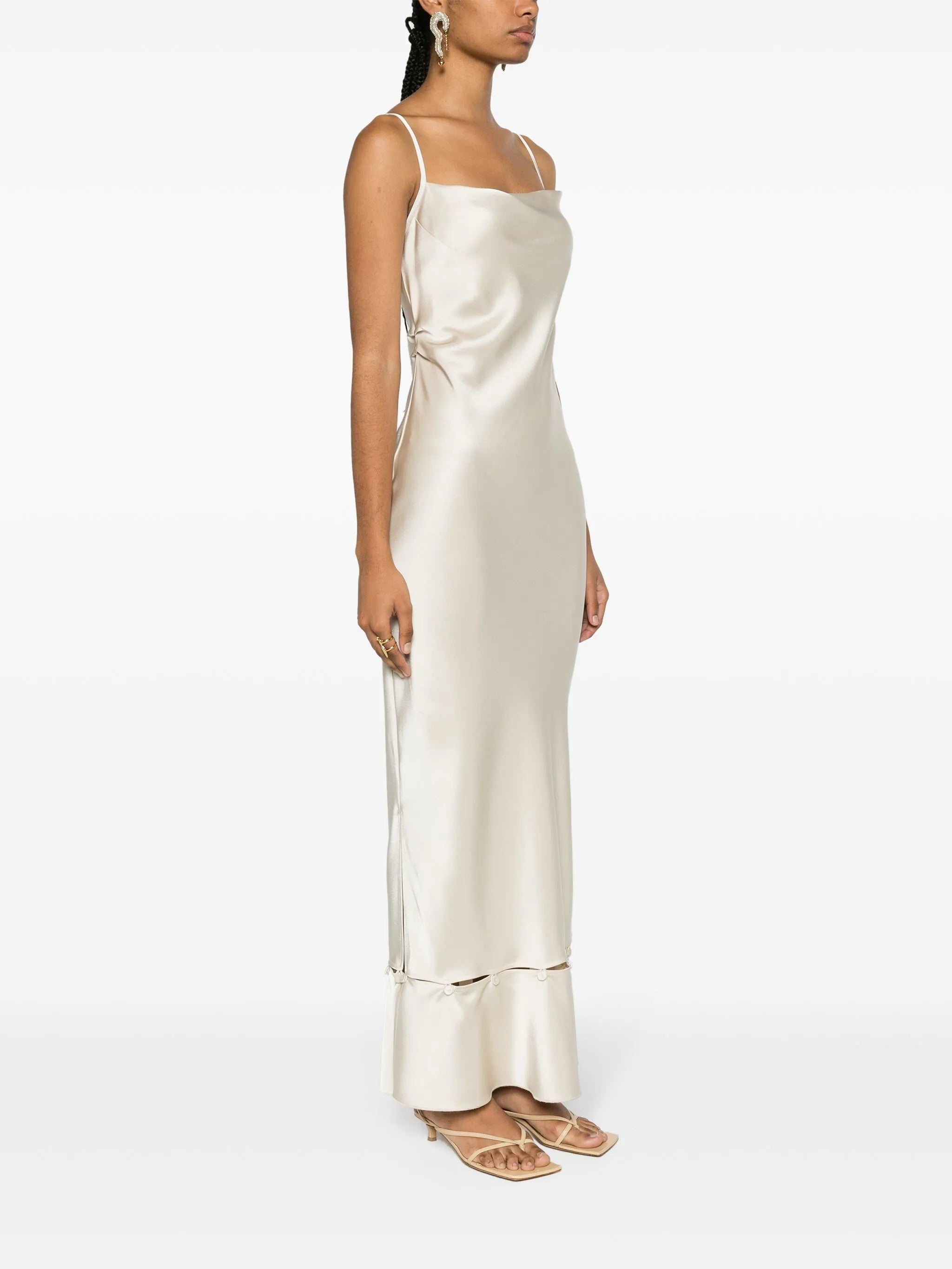 peplum-hem midi dress
