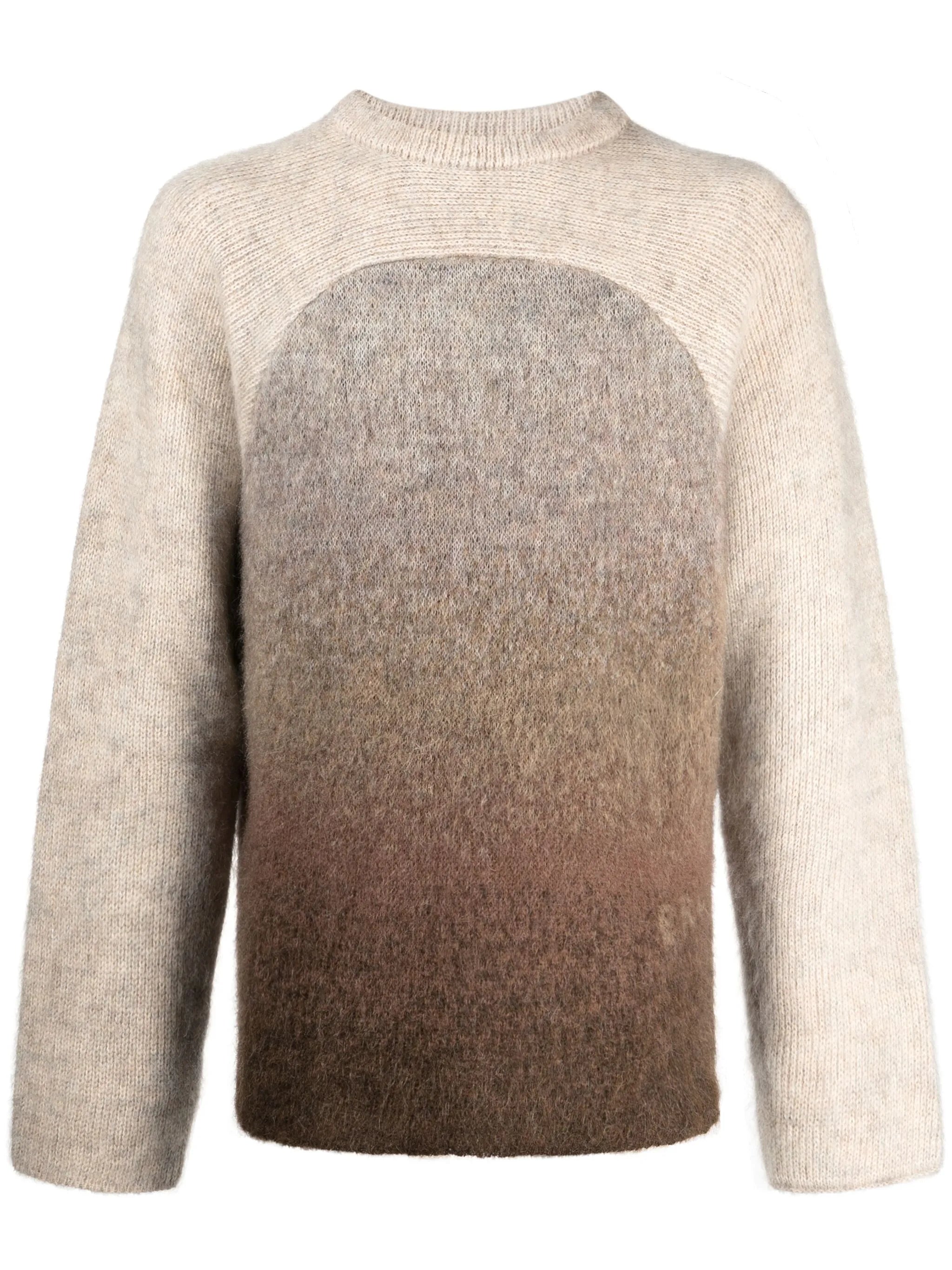 Rainbow gradient-effect crew-neck jumper