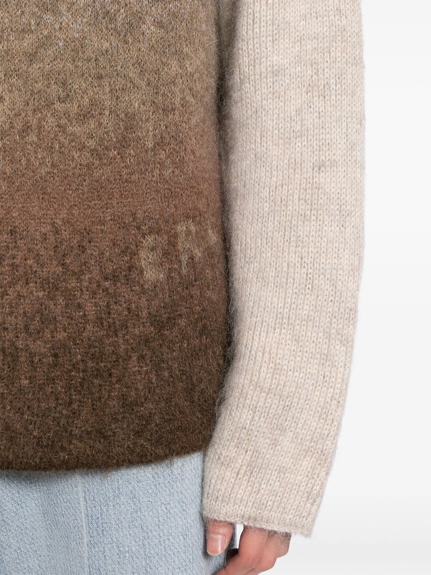 Rainbow gradient-effect crew-neck jumper