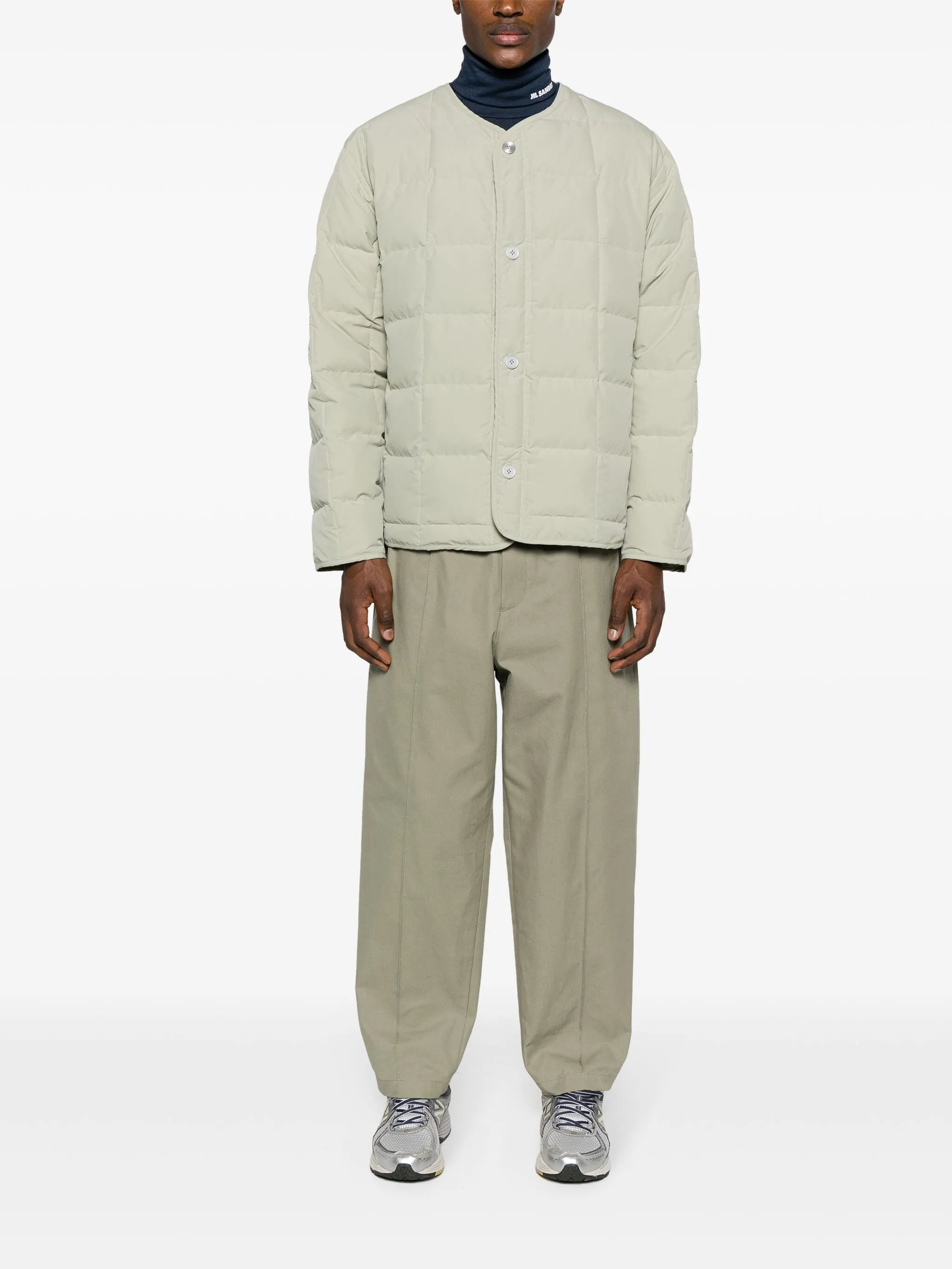 + round-neck quilted down packable jacket