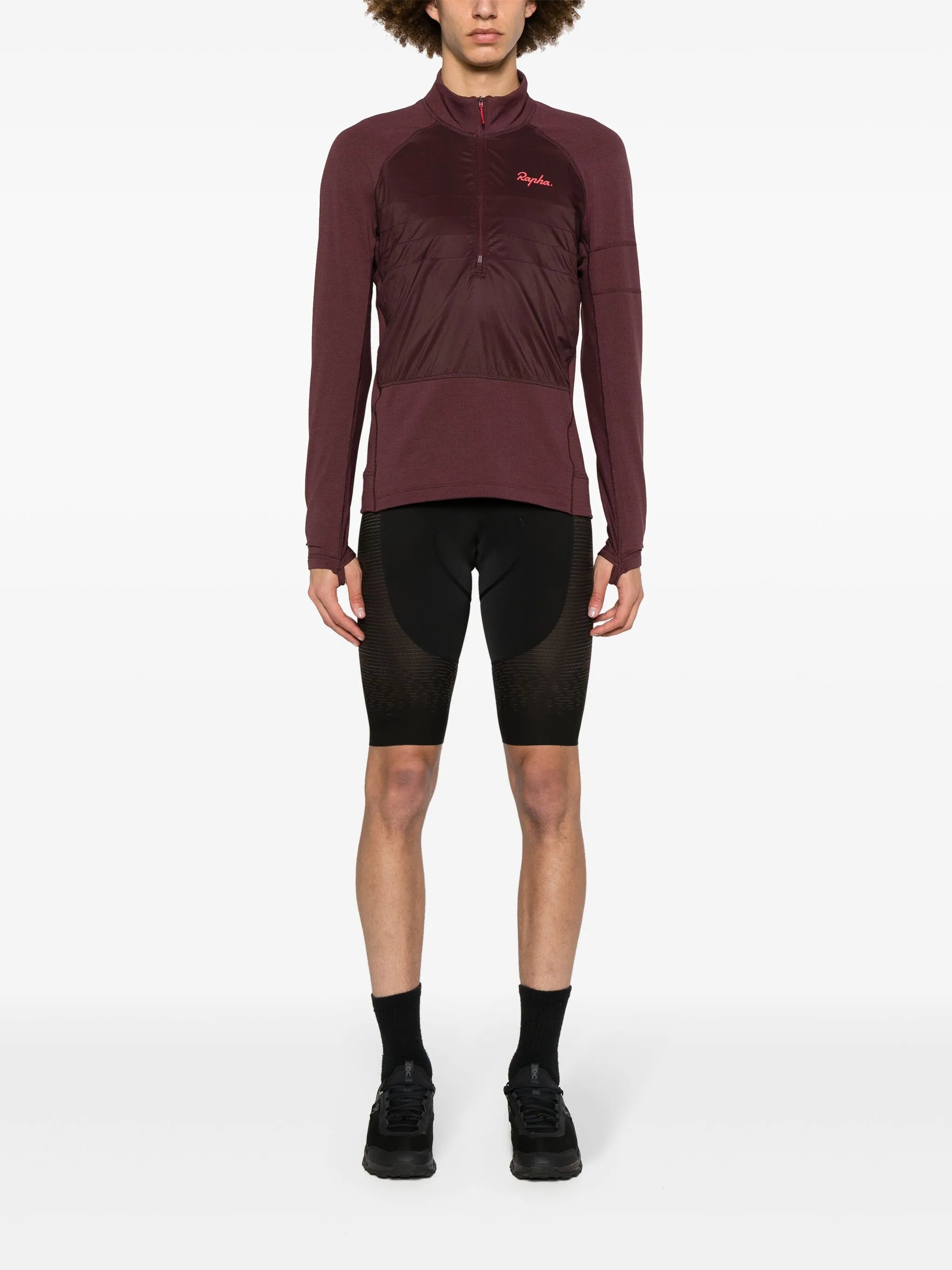 logo-print panelled performance jacket