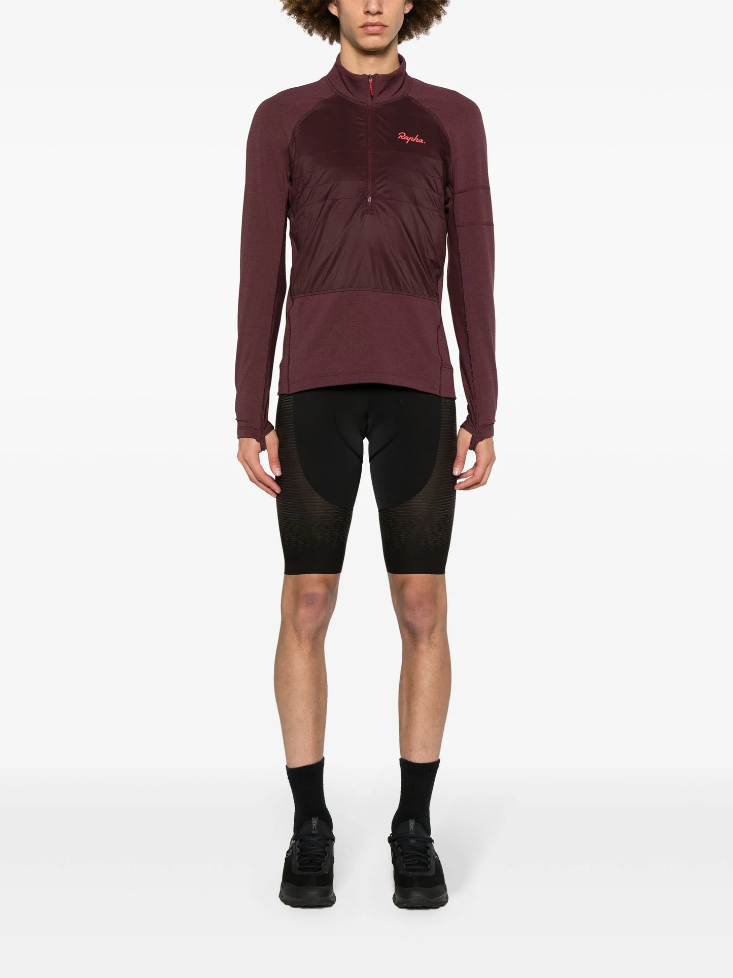 logo-print panelled performance jacket