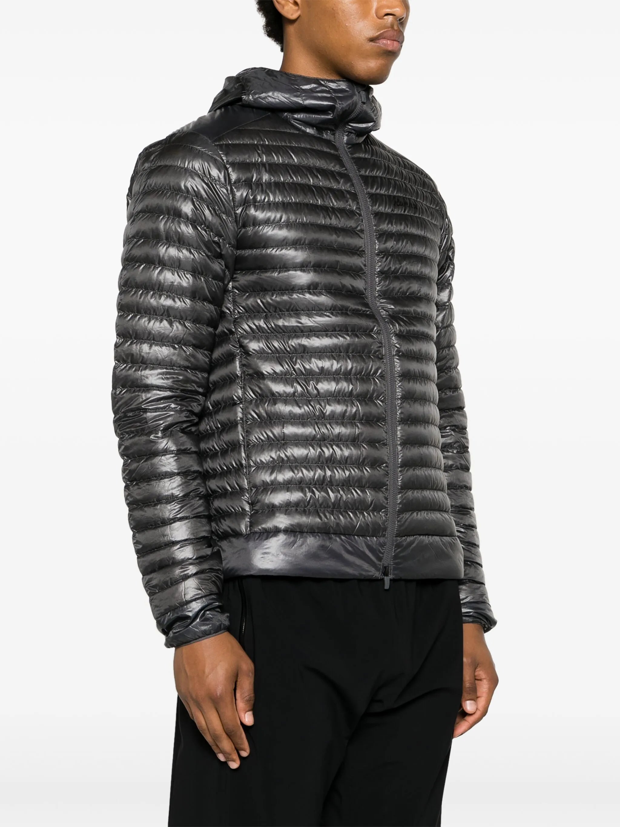 Explore quilted hooded down jacket