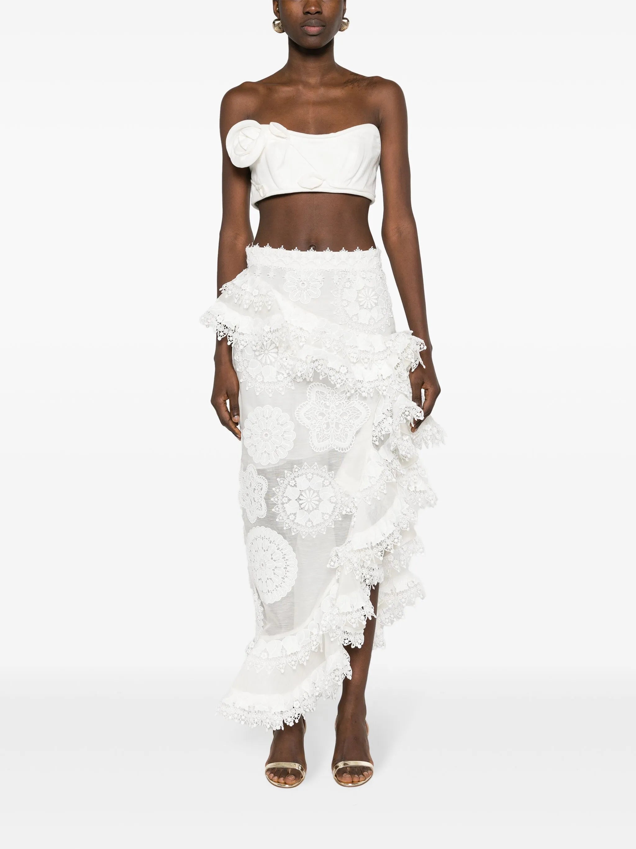 Matchmaker Doily midi skirt