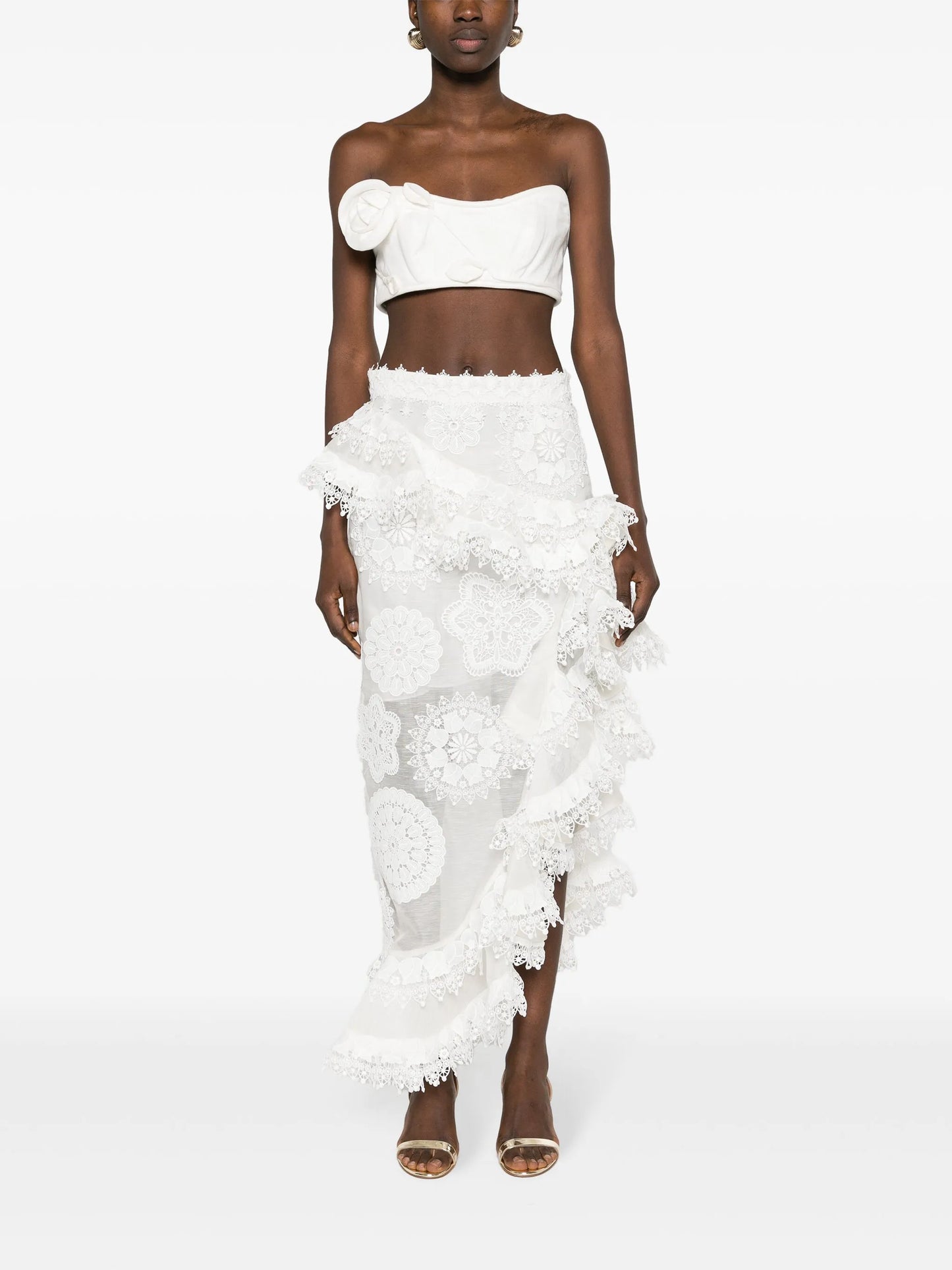 Matchmaker Doily midi skirt